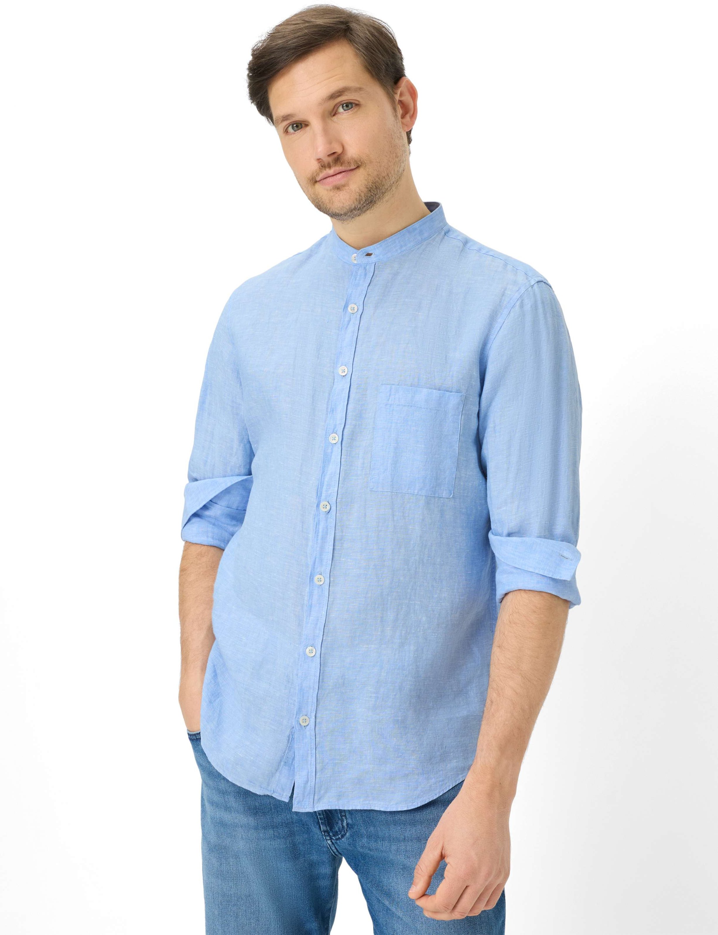 Brax Herren Hemd Style LARS sky, hellblau, Gr. L