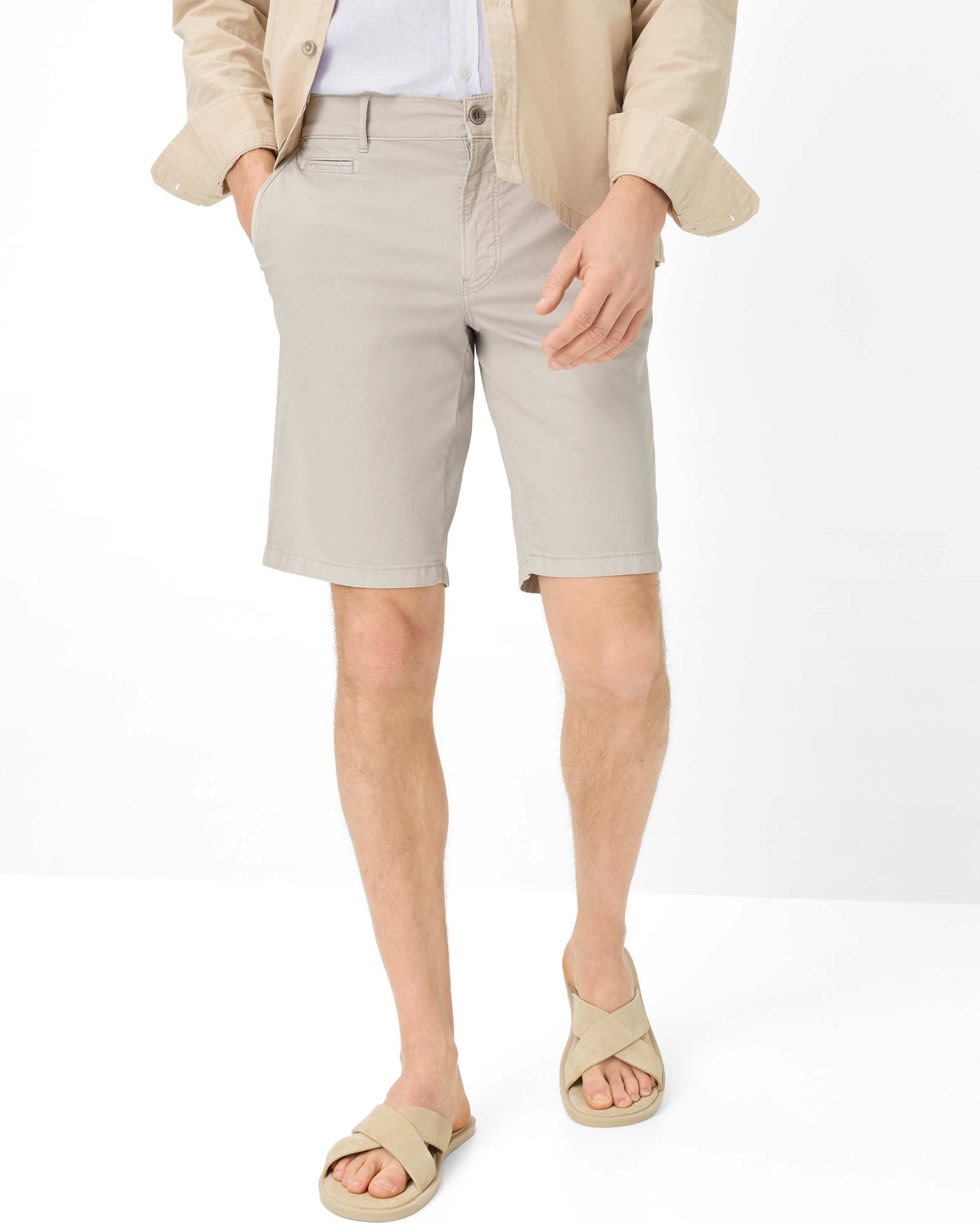 Brax Herren Bermuda Style BARI STONE, hellgrau, Gr. 40