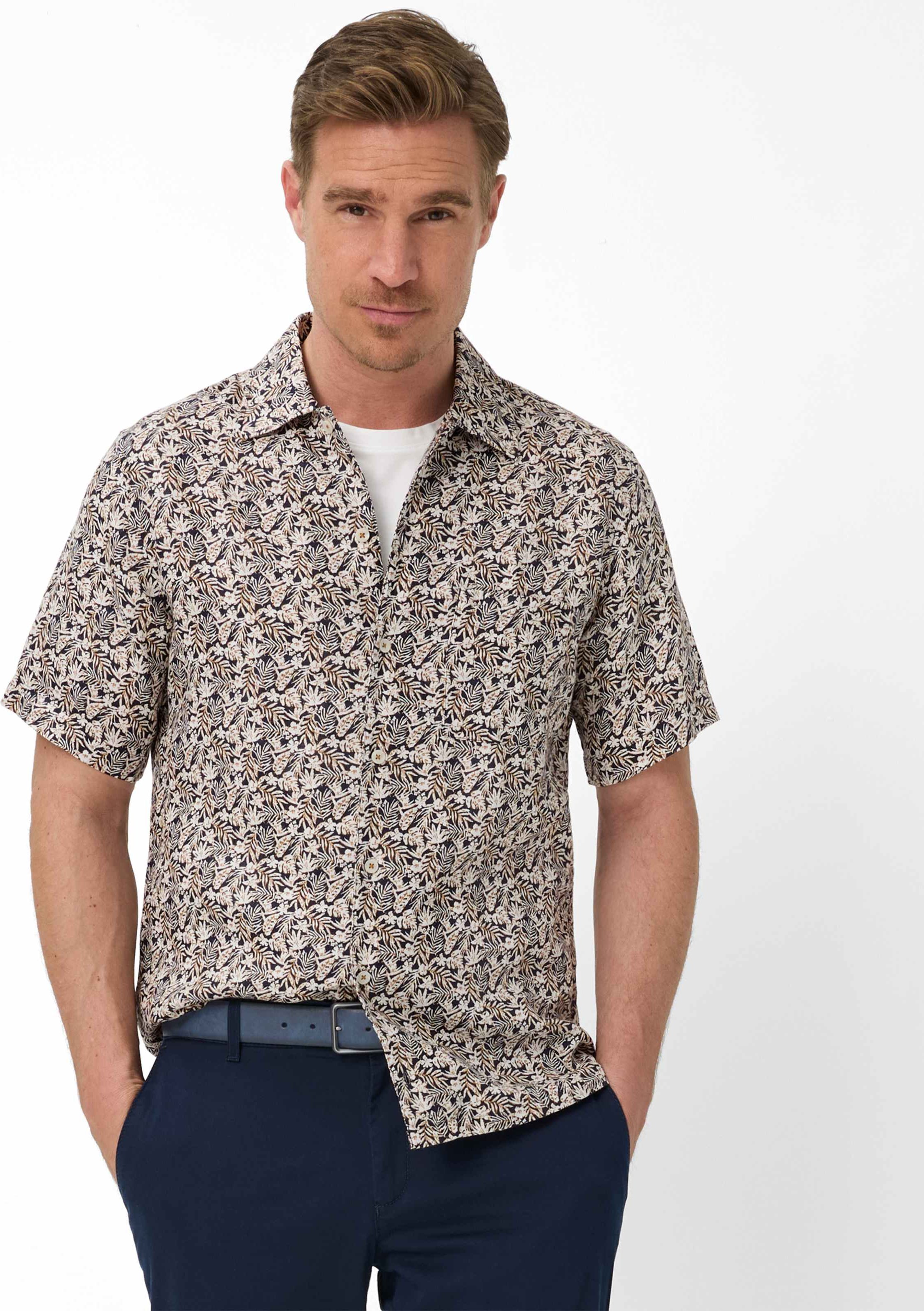 Brax Herren Hemd Style LUKE peanut, braun, Gr. L