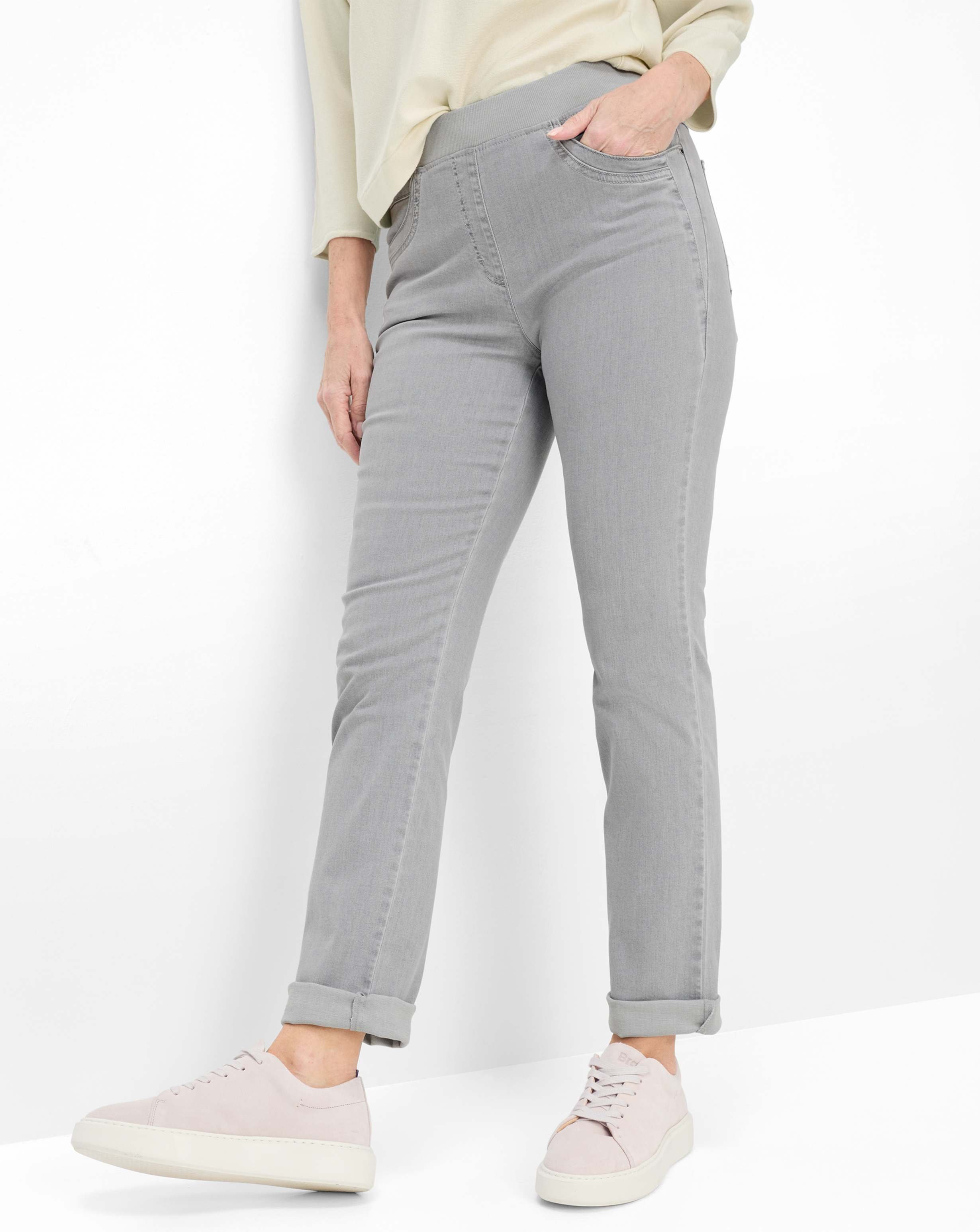 Raphaela by Brax Damen Schlupfhose Style PAMINA FUN VERY LIGHT GREY SLIGHTLY USED, denim hellgrau, Gr. 44