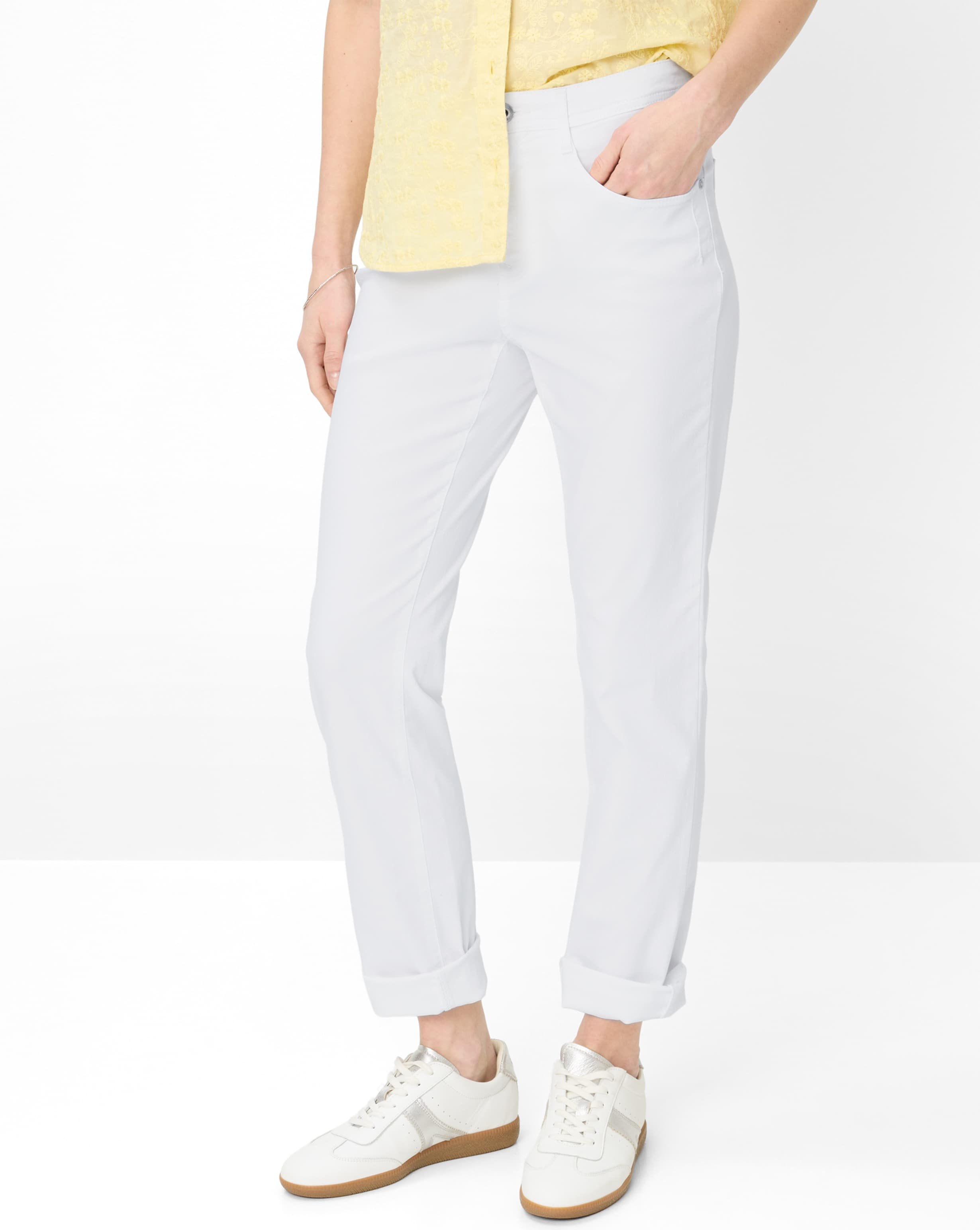 Brax Damen Five-Pocket-Hose Style CAROLA WHITE, denim weiß, Gr. 50