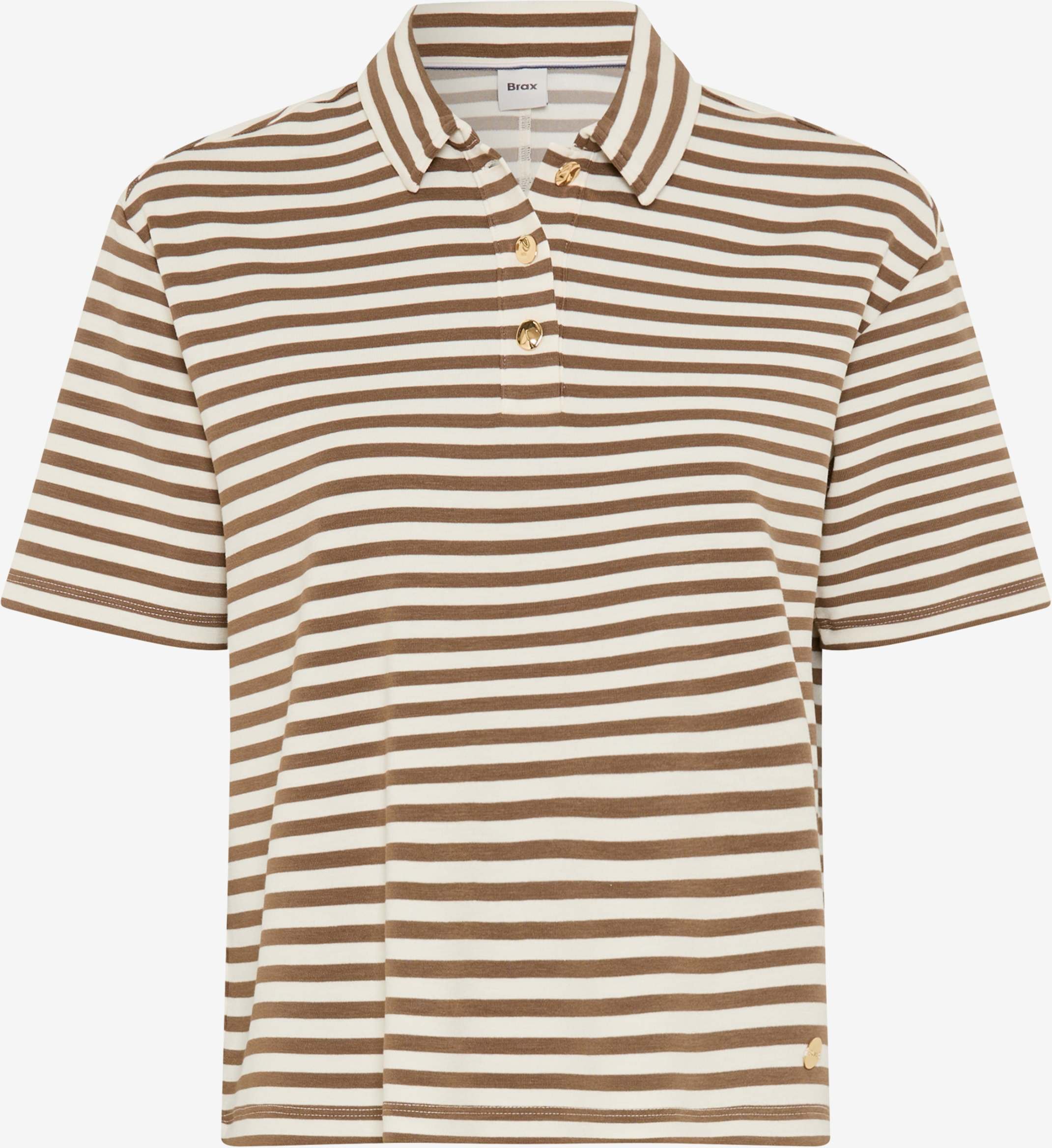 Brax Damen Polo Style CARA S mocha brown, dunkelbraun, Gr. 48