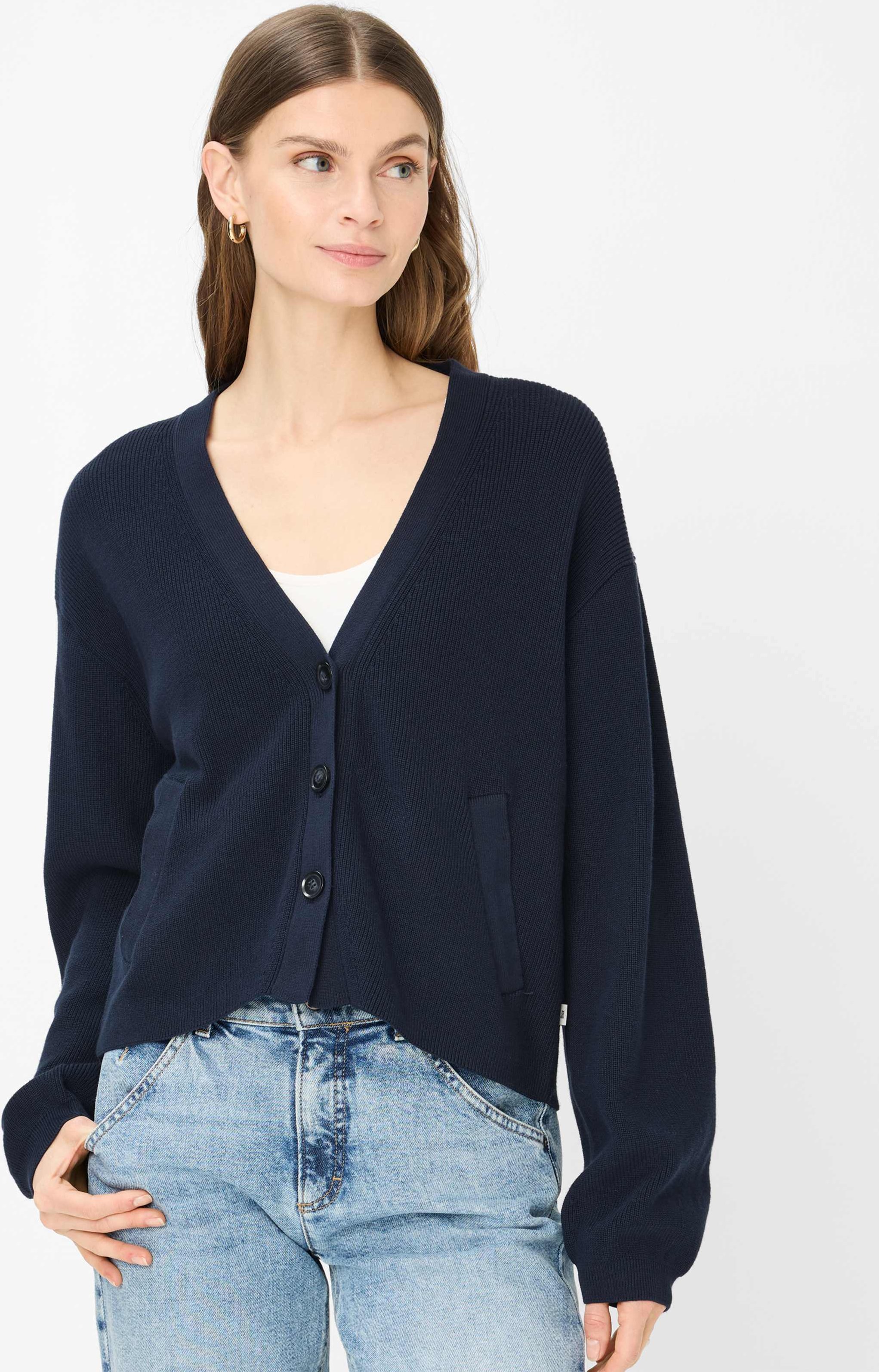 Brax Damen Strickjacke Style ANIQUE navy, dunkelblau, Gr. 40