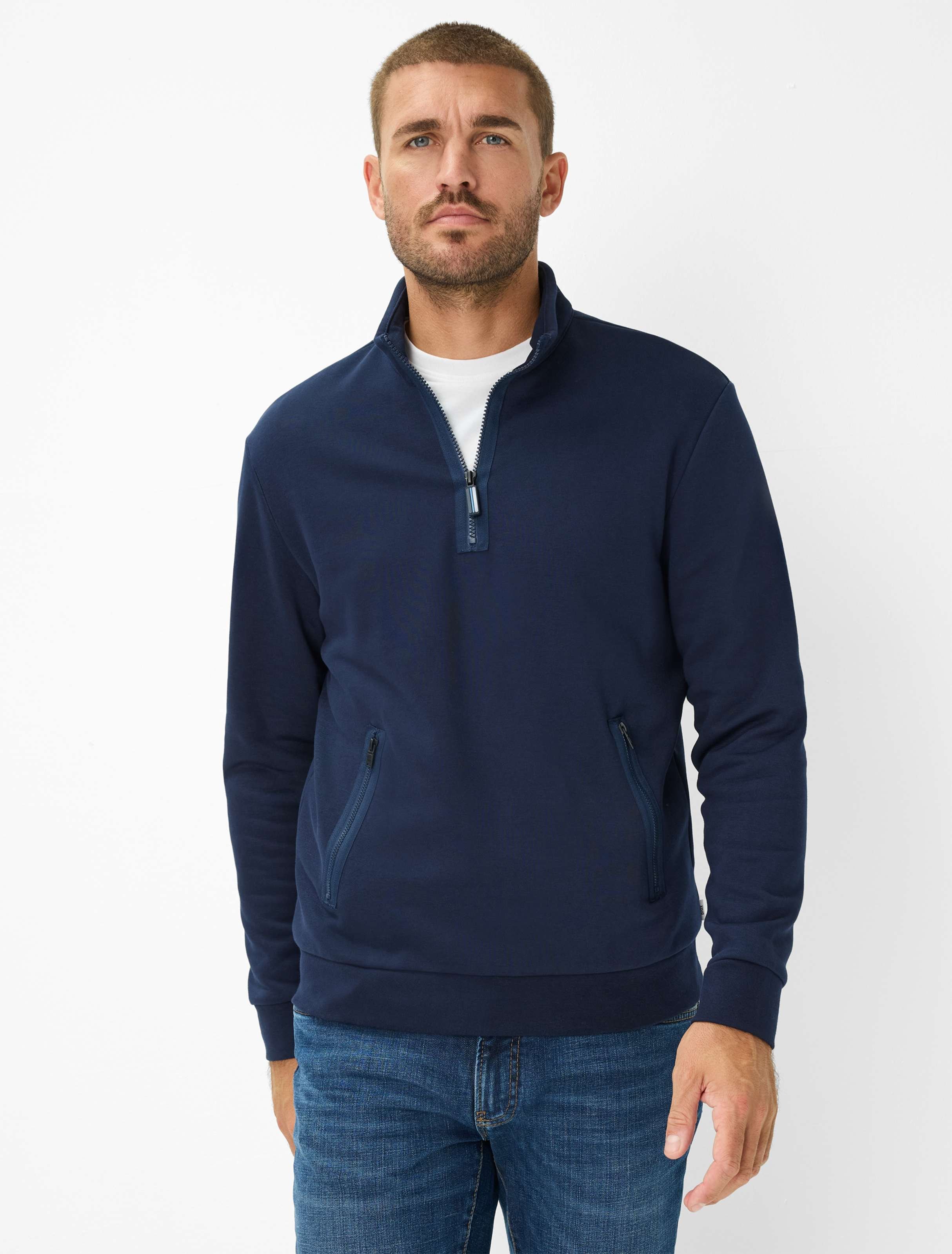 Thumbnail - Brax Herren Sweatshirt Style SION universe, Blau, Gr. XL