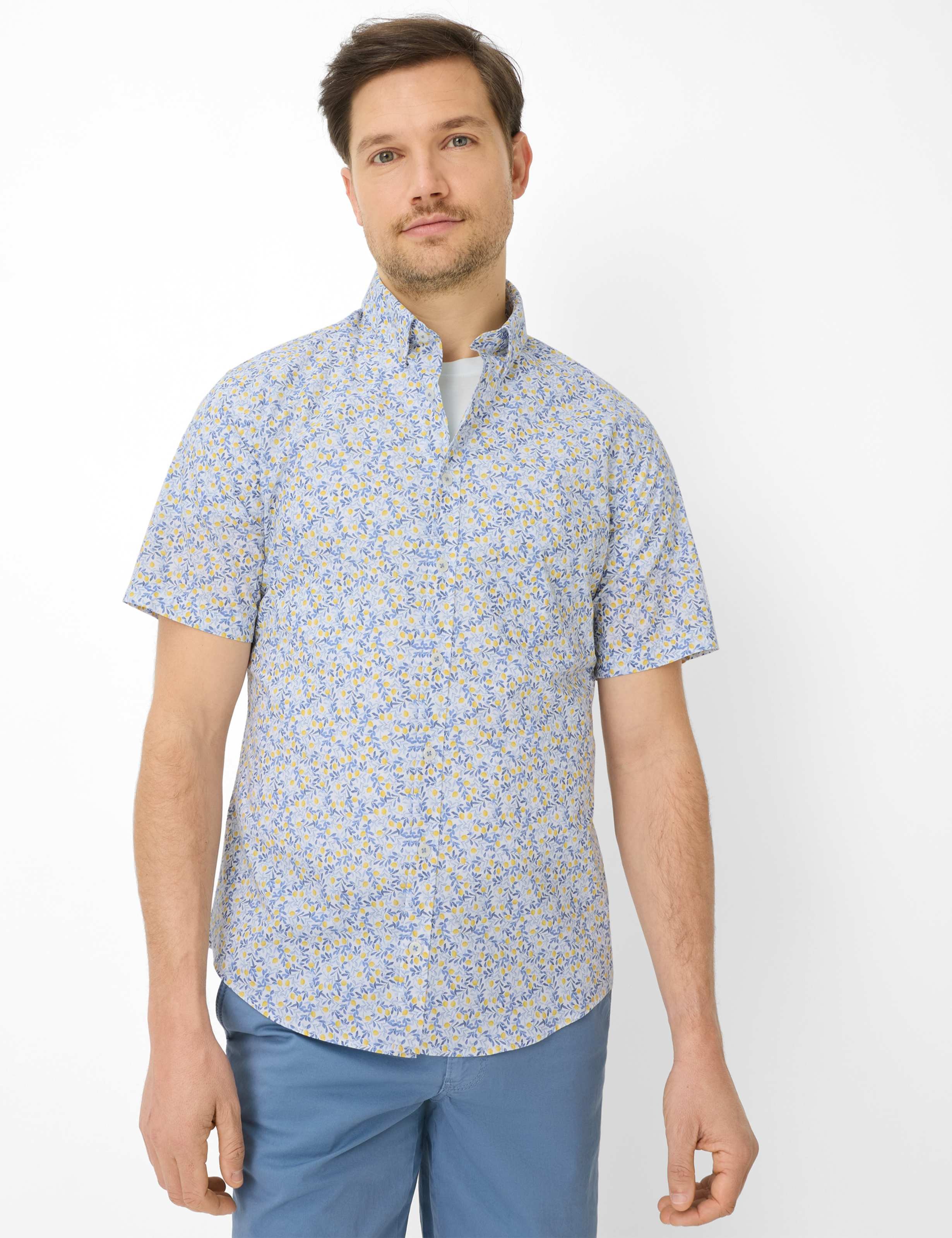 Brax Herren Hemd Style DAN heaven, Blau, Gr. XXXL