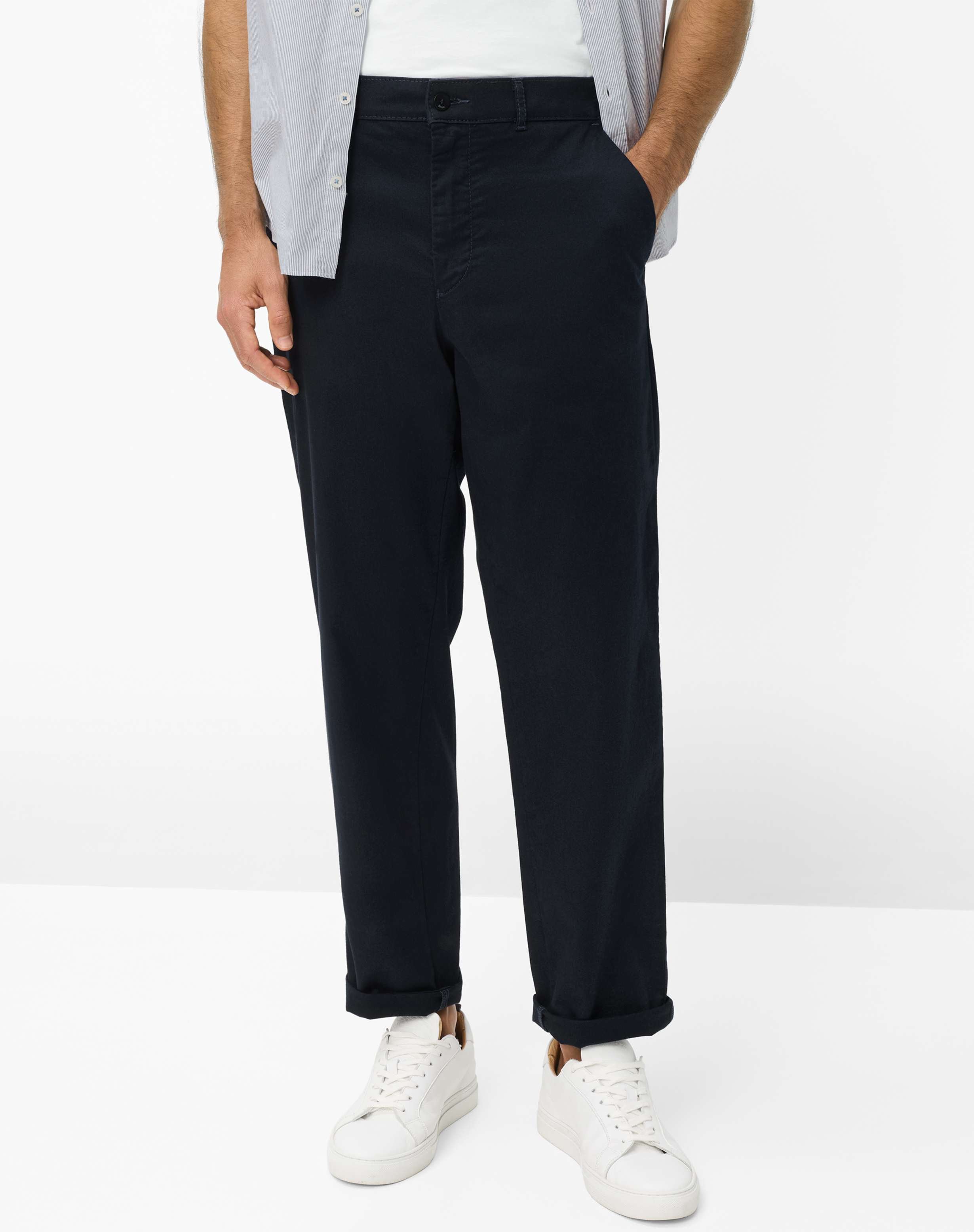 Brax Herren Flatfronthose Style PEPE NAVY, dunkelblau, Gr. 26