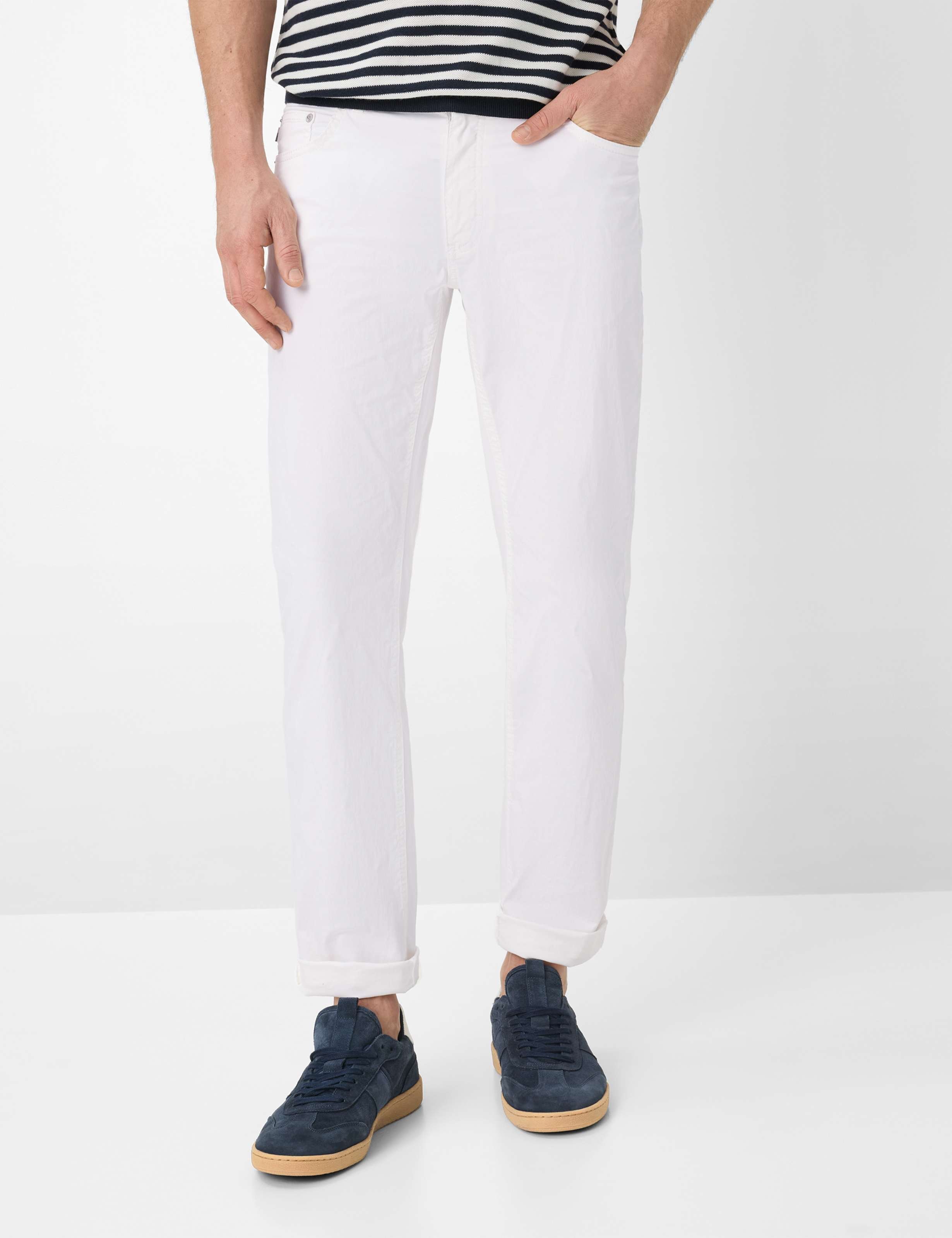 Brax Herren Five-Pocket-Hose Style COOPER WHITE, weiß, Gr. 42/36