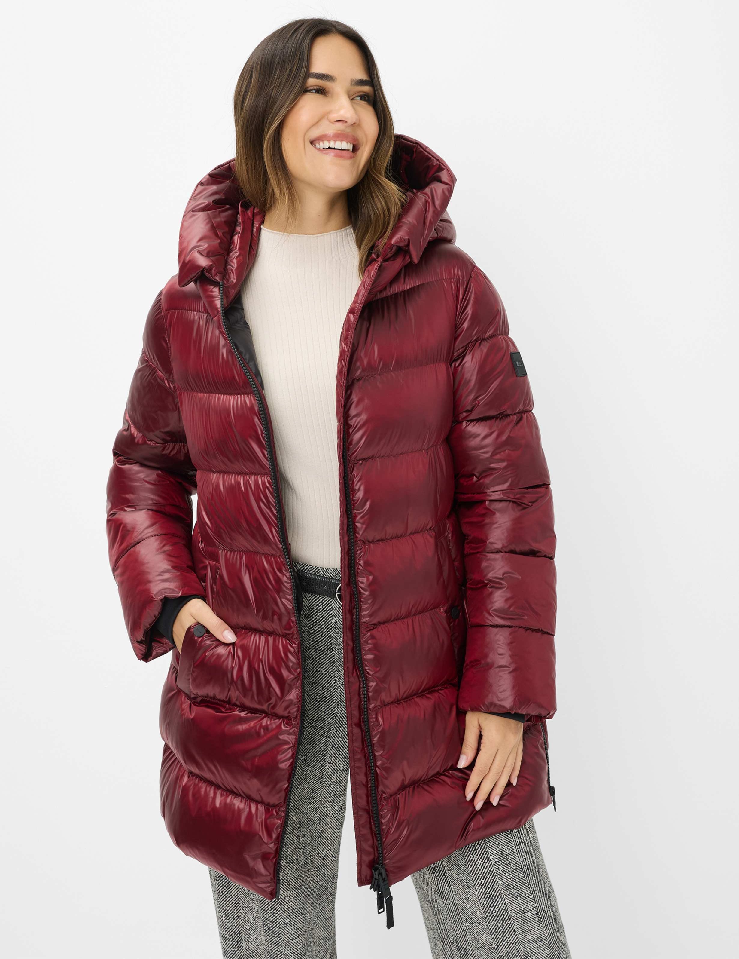Thumbnail - Brax Damen Steppjacke Style TORONTO mulberry, dunkelrot, Gr. 36