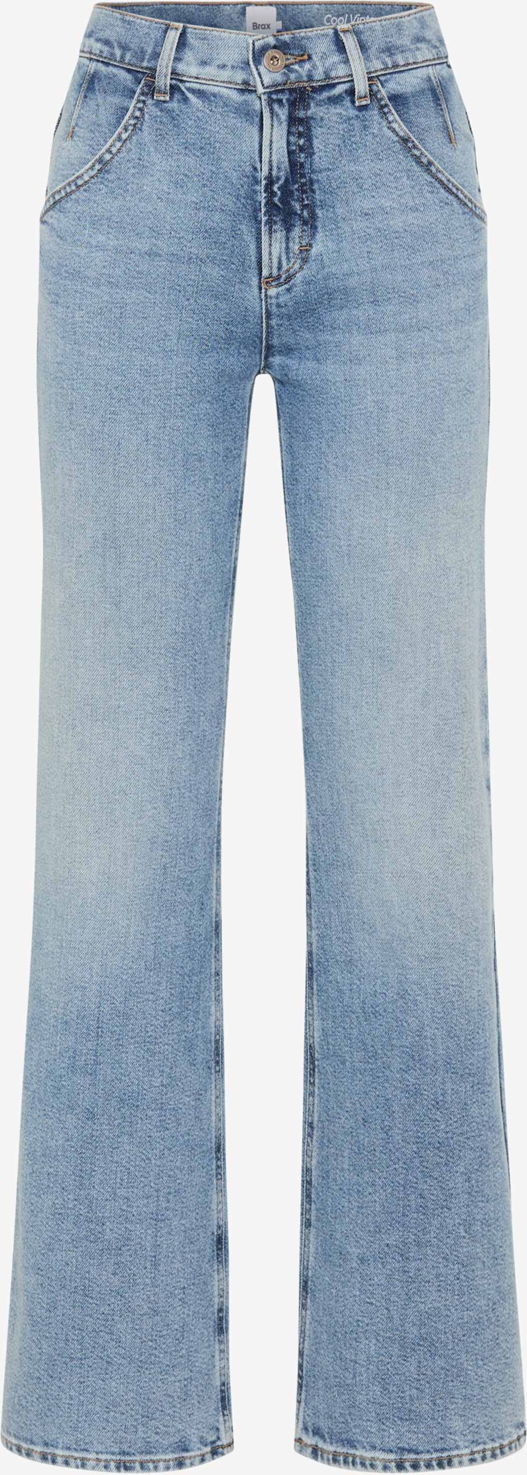 Brax Damen Palazzohose Style MAINE USED BLEACHED BLUE, denim hellblau, Gr. 40L