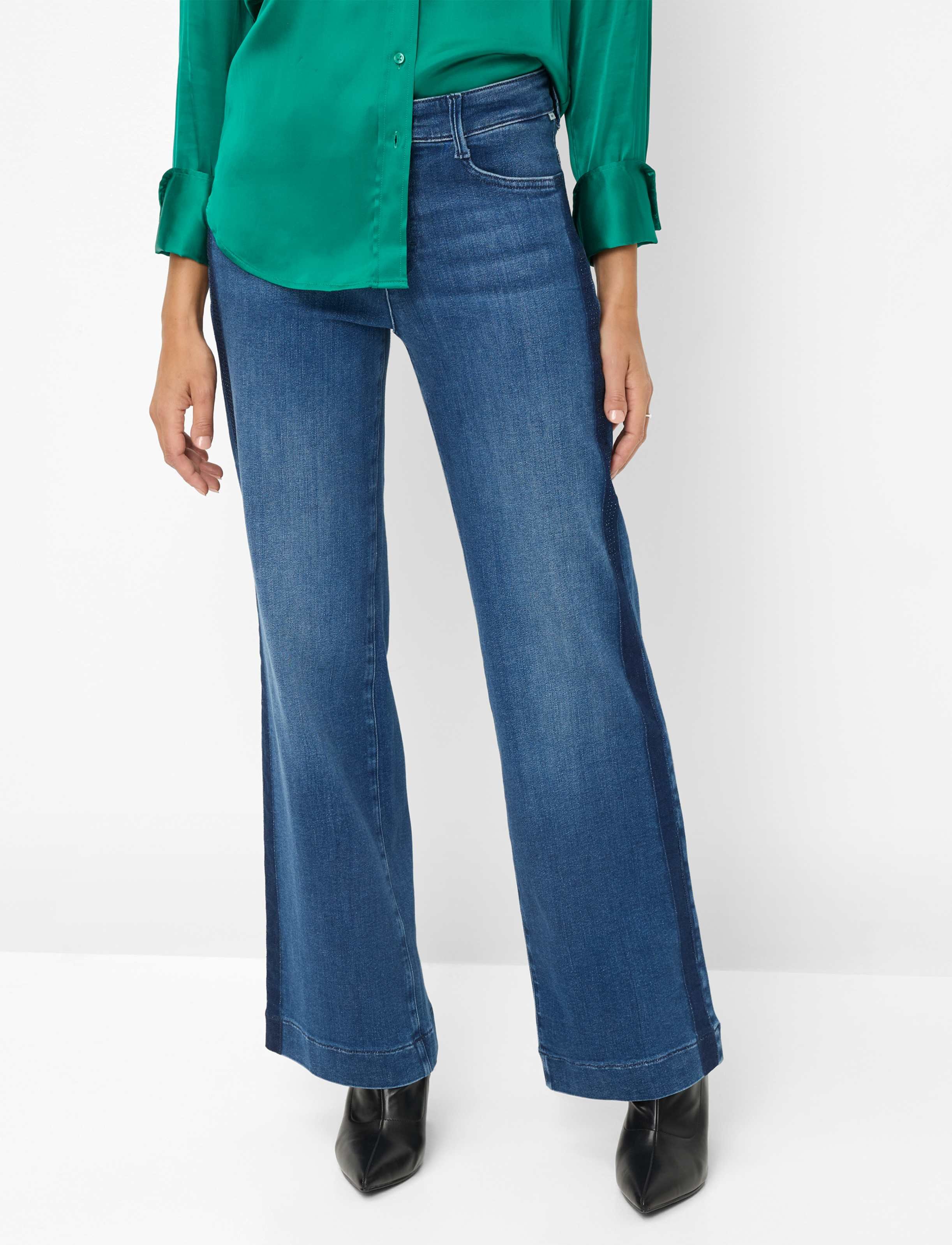 Brax Damen Five-Pocket-Hose Style MAINE USED LIGHT BLUE, denim hellblau, Gr. 38K