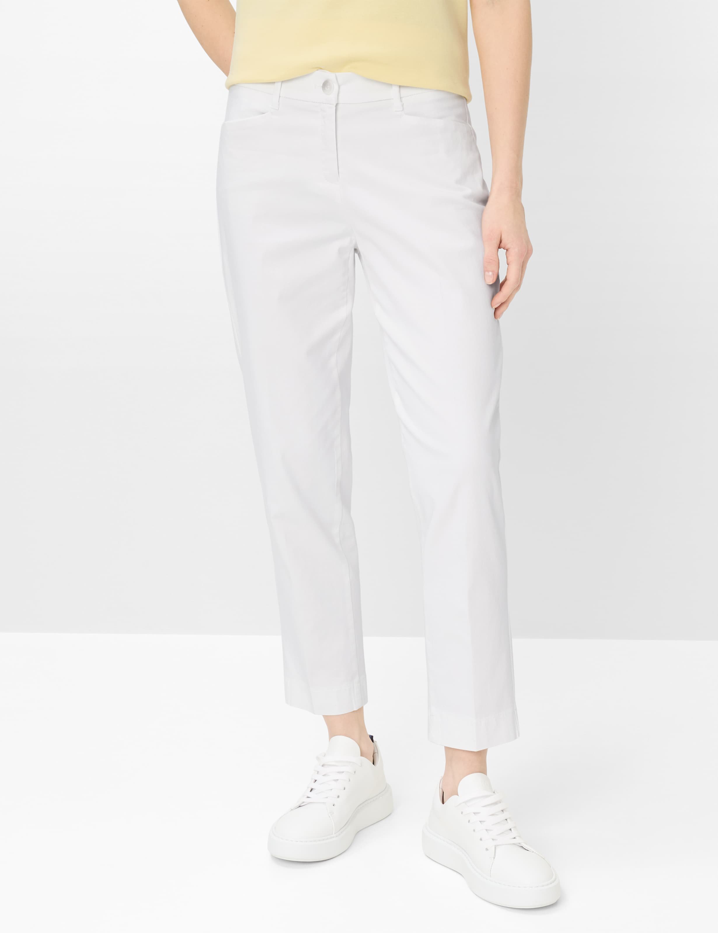 Brax Damen Chino Style MARA S WHITE, weiß, Gr. 34K