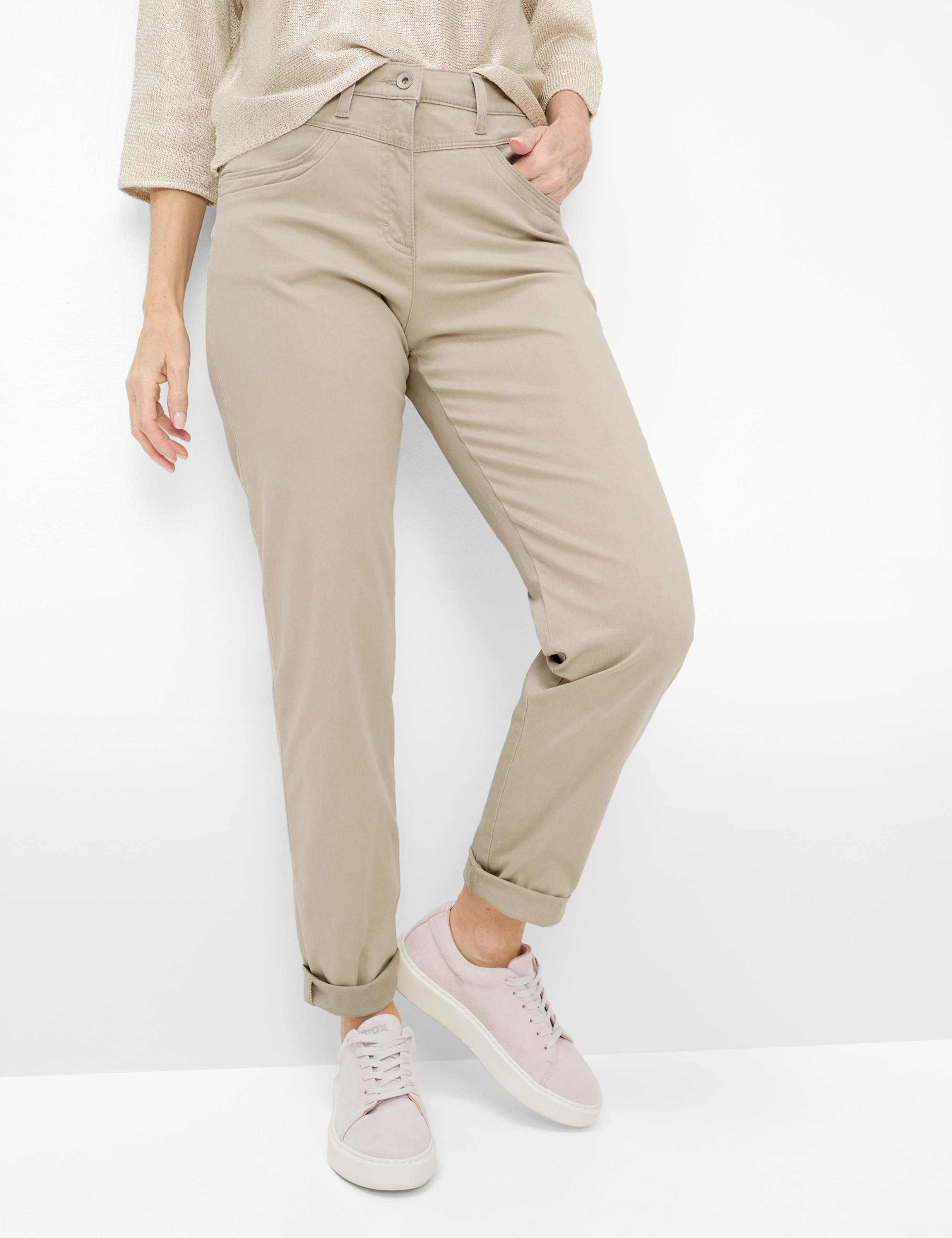Raphaela by Brax Damen Five-Pocket-Hose Style CAREN NEW SAND, Beige, Gr. 52K