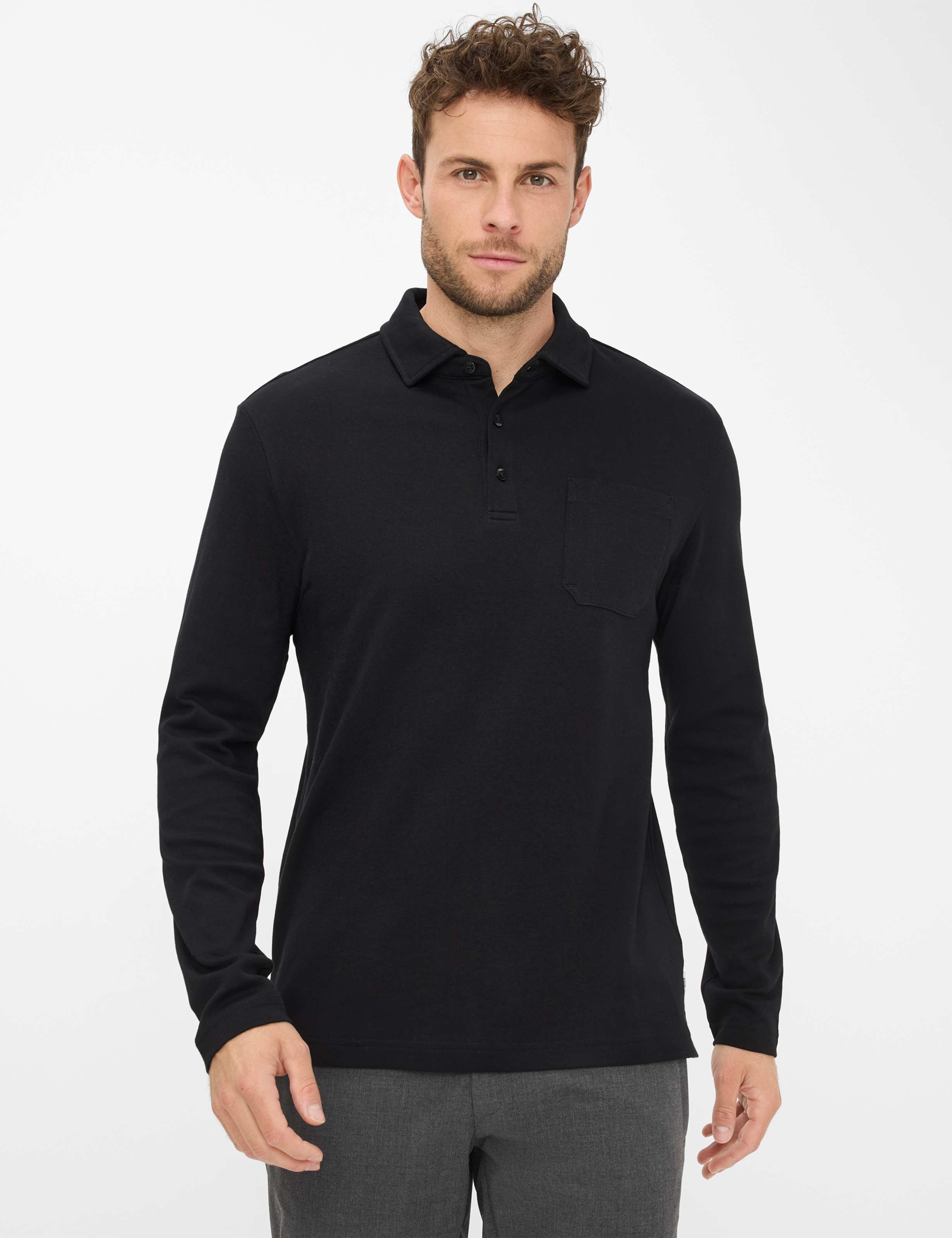 Brax Herren Polo Style PIRLO black, schwarz, Gr. L