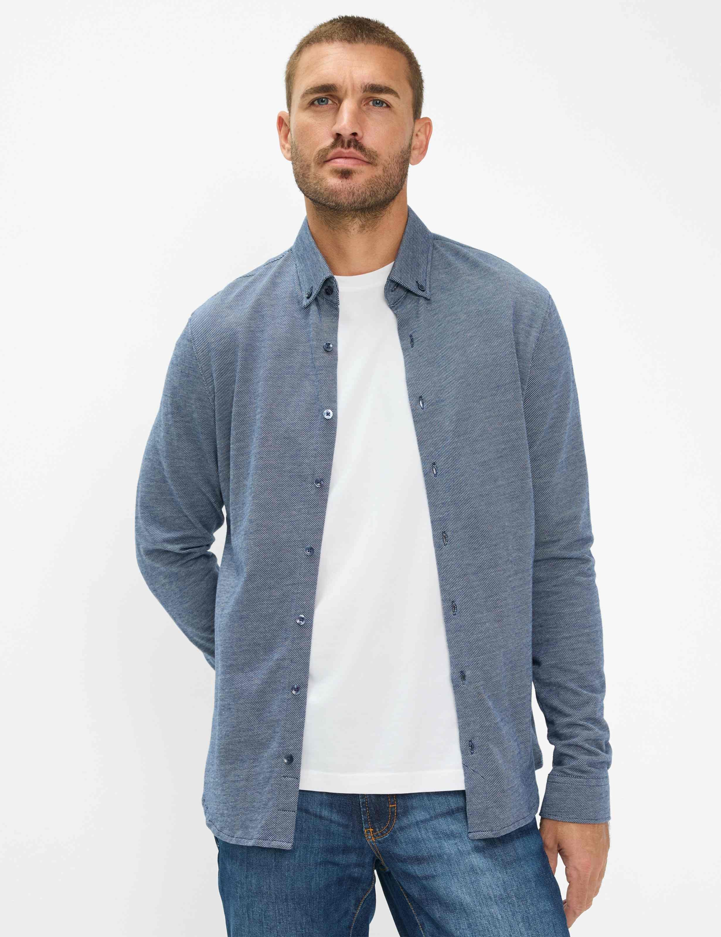 Thumbnail - Brax Herren Hemd Style DANIEL universe, Blau, Gr. XXL