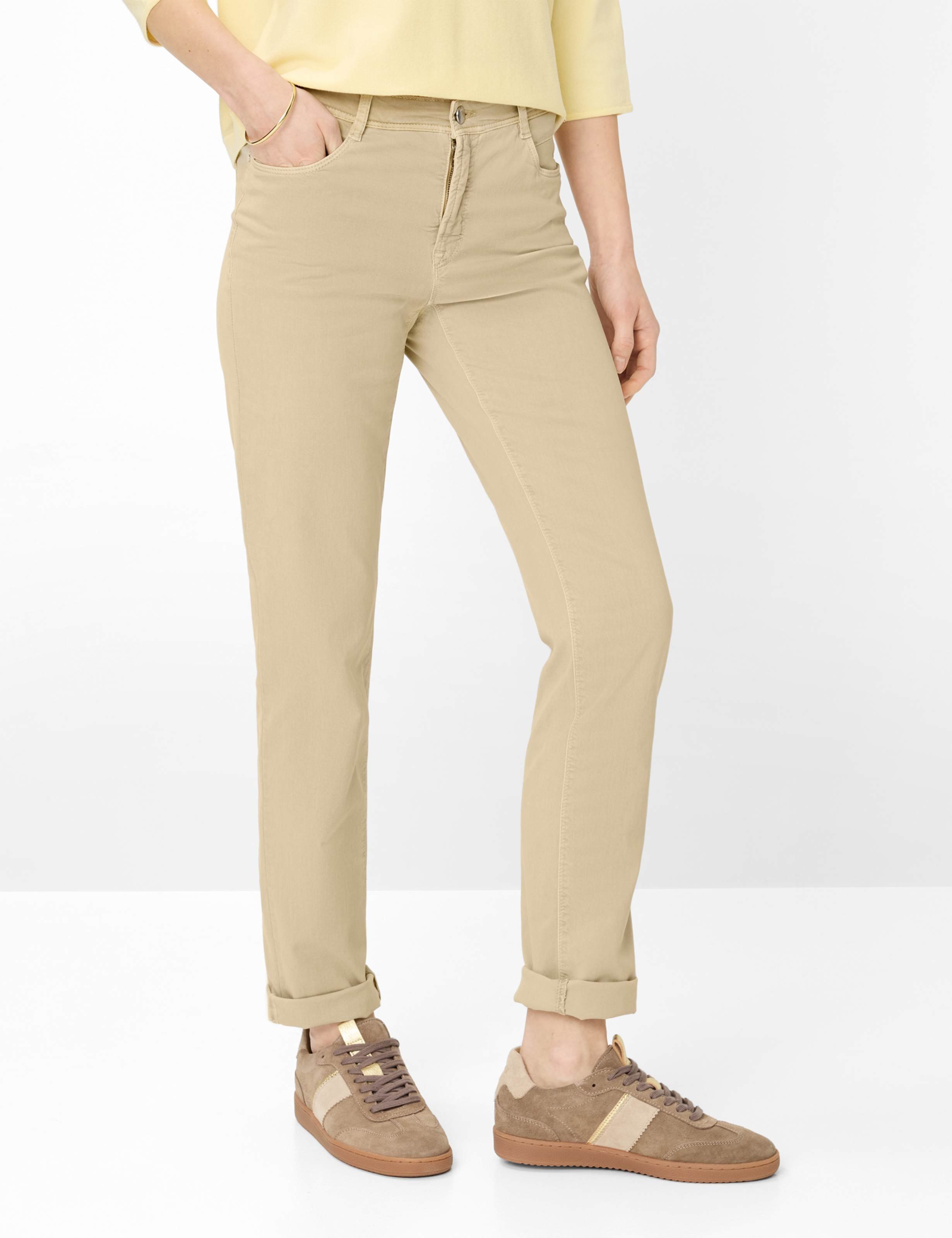 Brax Damen Five-Pocket-Hose Style MARY SANDSHELL, Beige, Gr. 34K