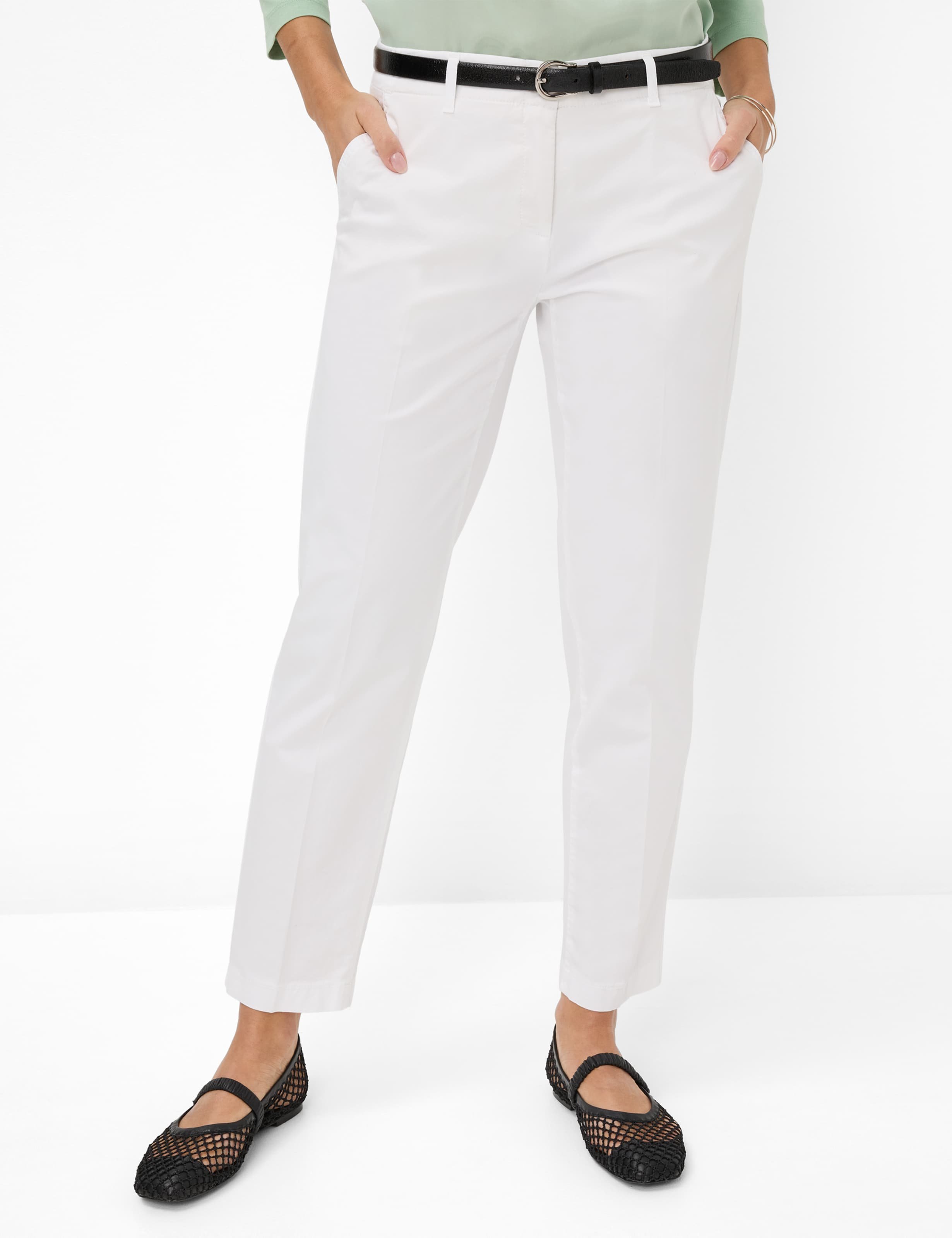 Thumbnail - Brax Damen Chino Style MARON S WHITE, weiß, Gr. 34