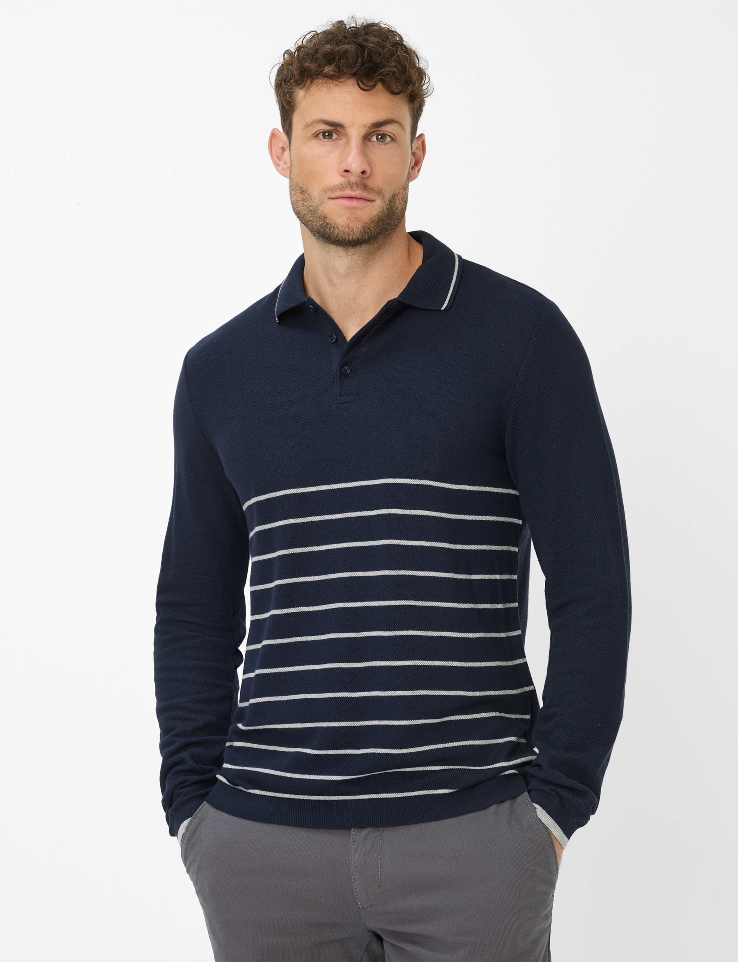 Brax Herren Polo Style PAROS navy, dunkelblau, Gr. M