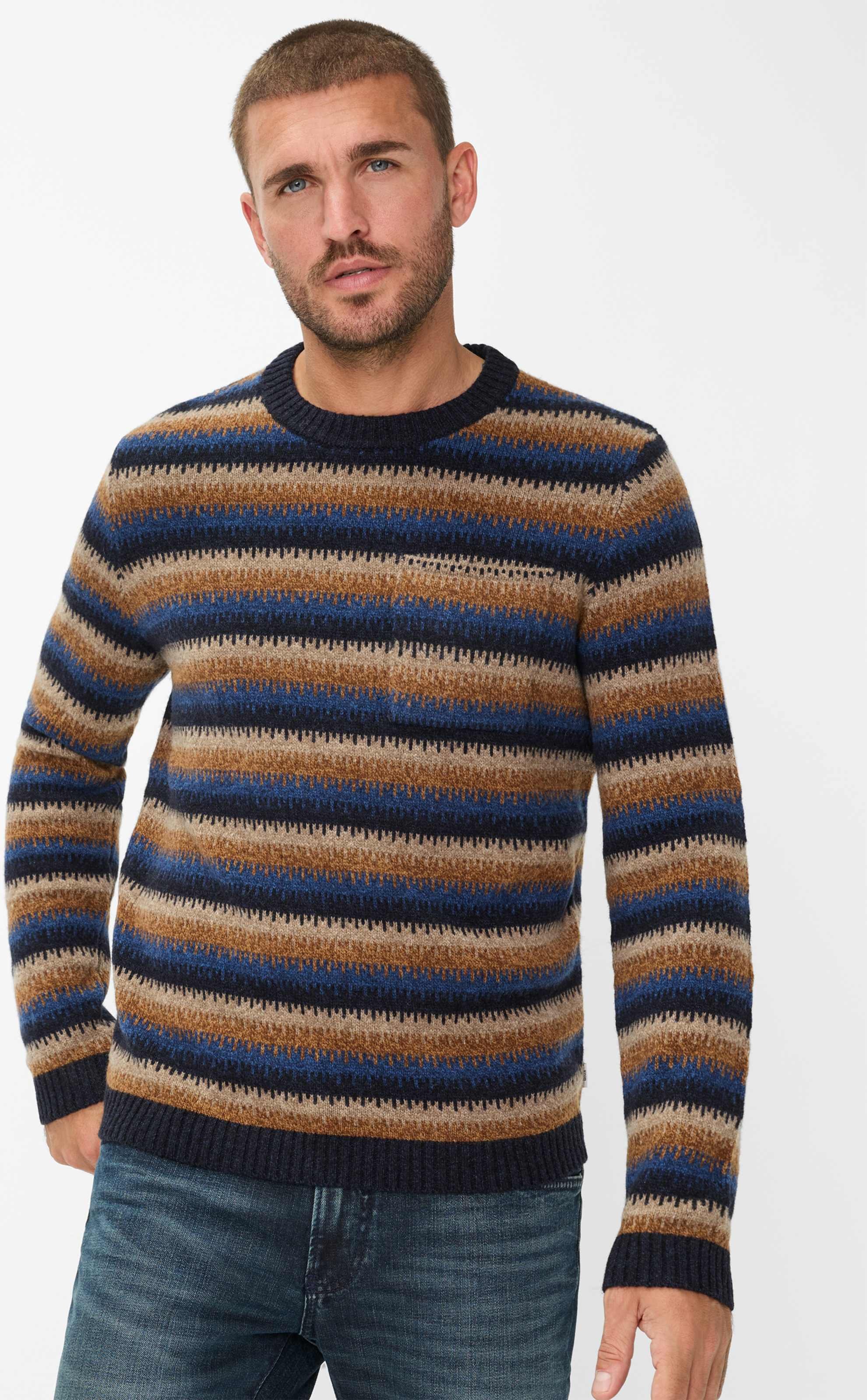 Thumbnail - Brax Herren Strickpullover Style RICK navy, dunkelblau, Gr. XL