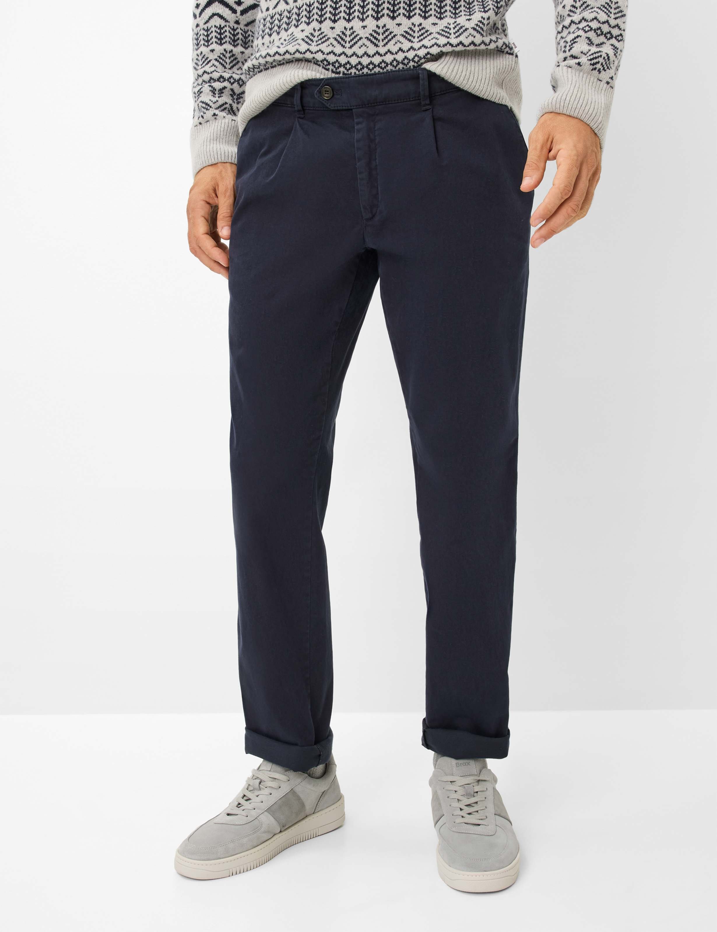 Thumbnail - Eurex by Brax Herren Bundfaltenhose Style LUIS NAVY, dunkelblau, Gr. 265U