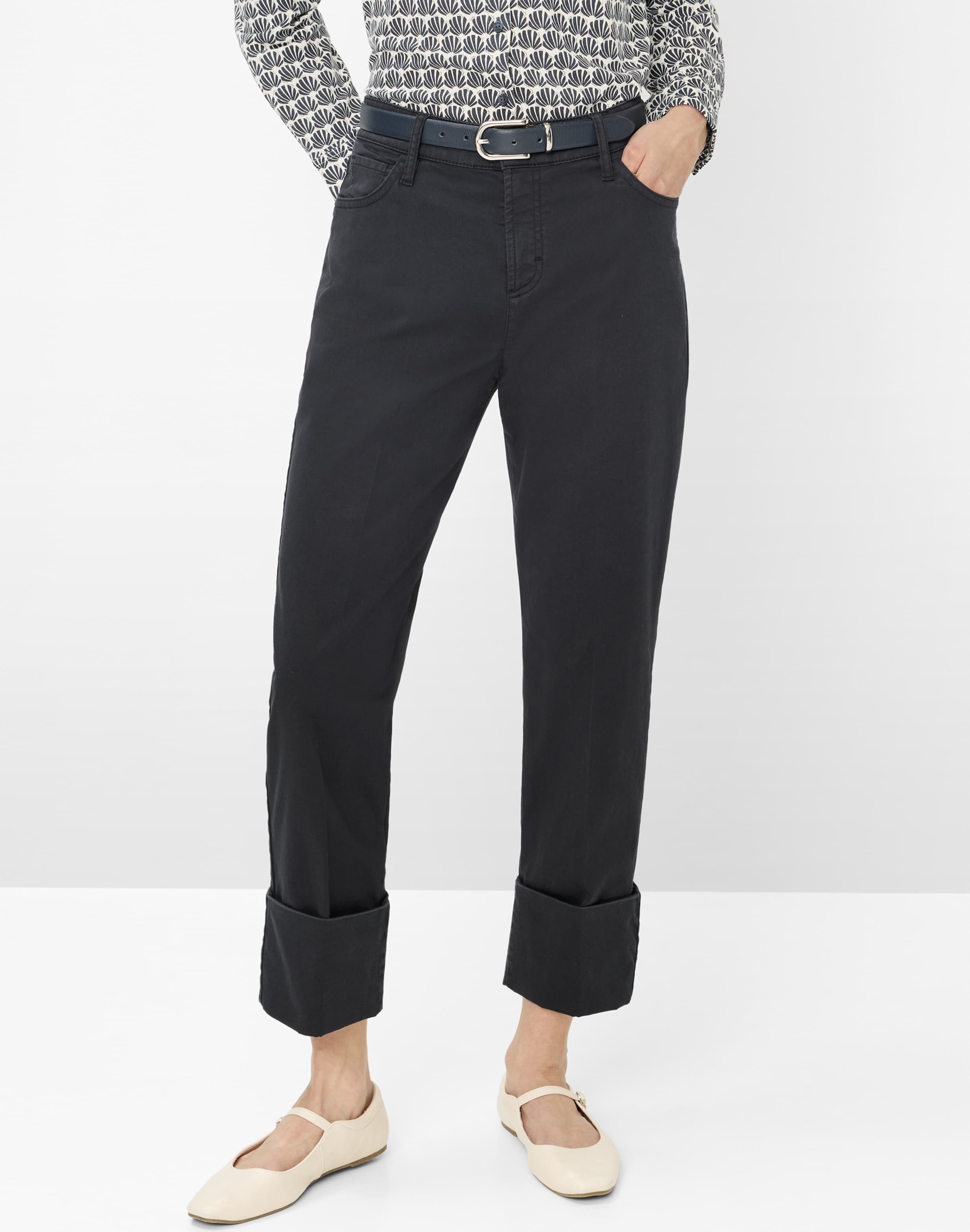 Brax Damen Five-Pocket-Hose Style MADISON S PERMA BLUE, perma blau, Gr. 40L