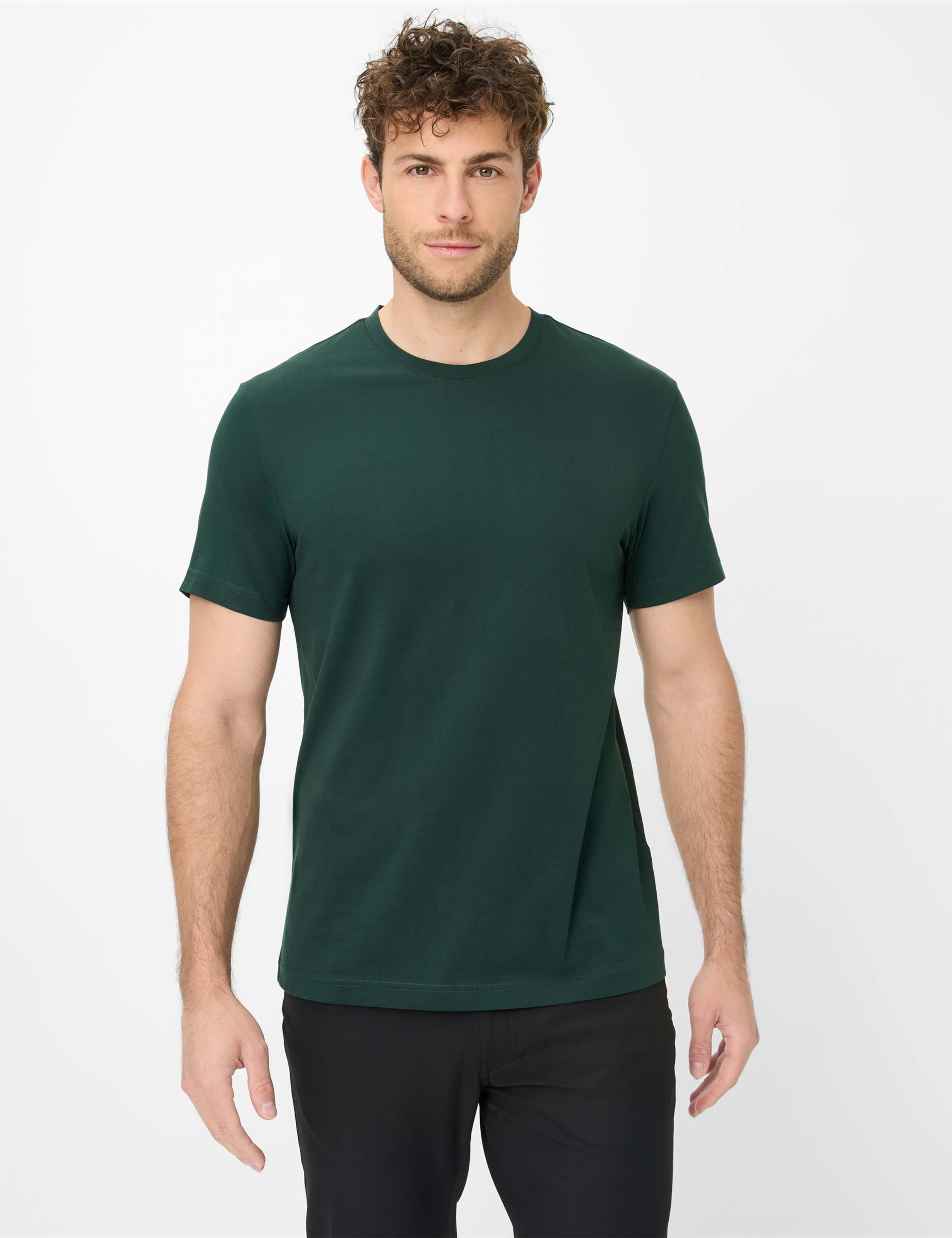 Thumbnail - Brax Herren Shirt Style TED deep jungle, dunkelgrün, Gr. XXL