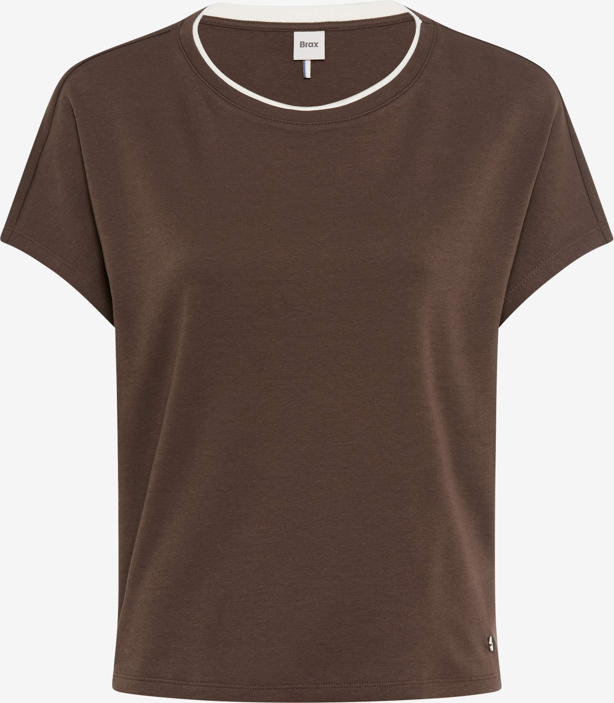 Brax Damen Shirt Style CATHY S dark ebony, dunkelbraun, Gr. 42