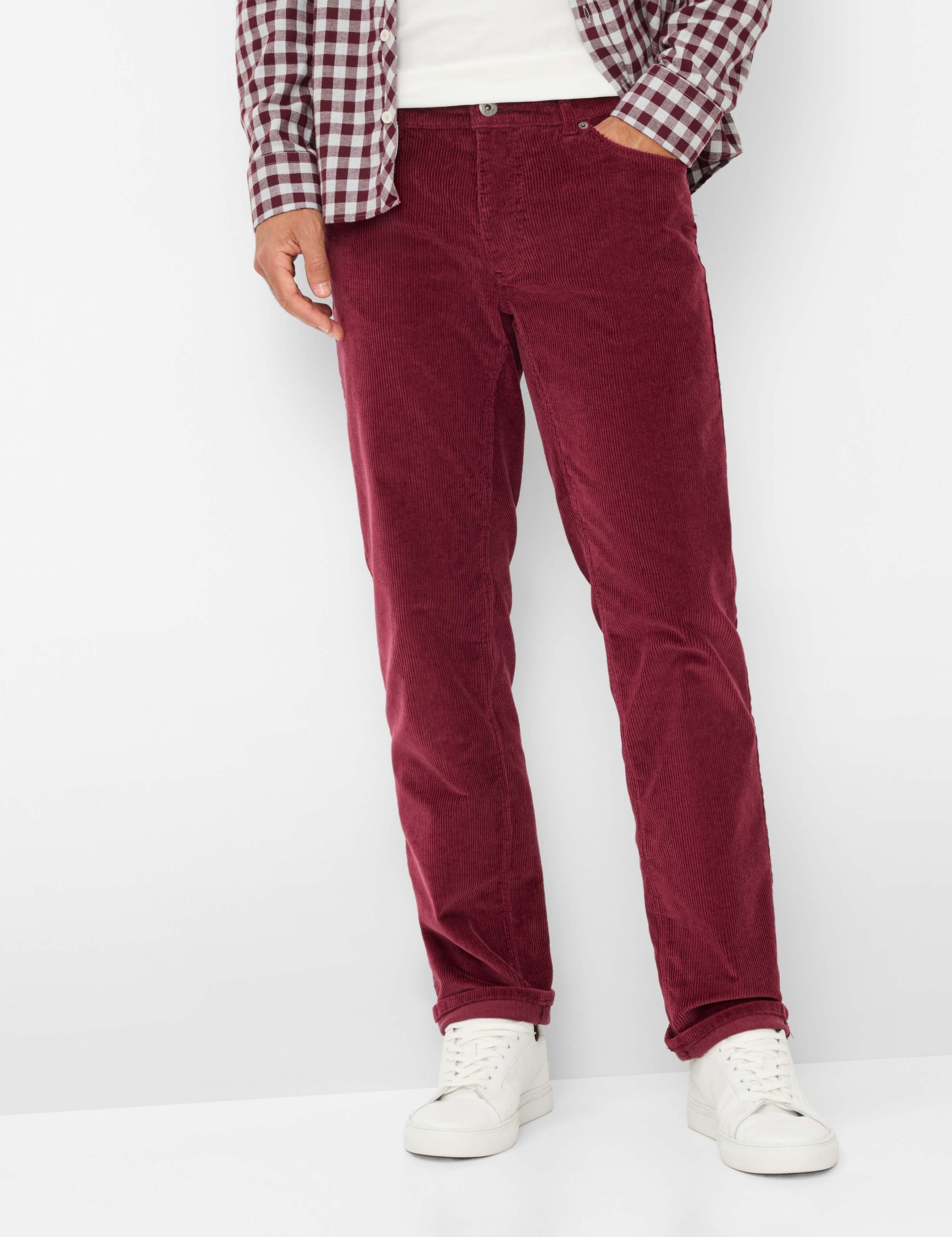 Brax Herren Five-Pocket-Hose Style COOPER VELVET, dunkles lila, Gr. 40/30