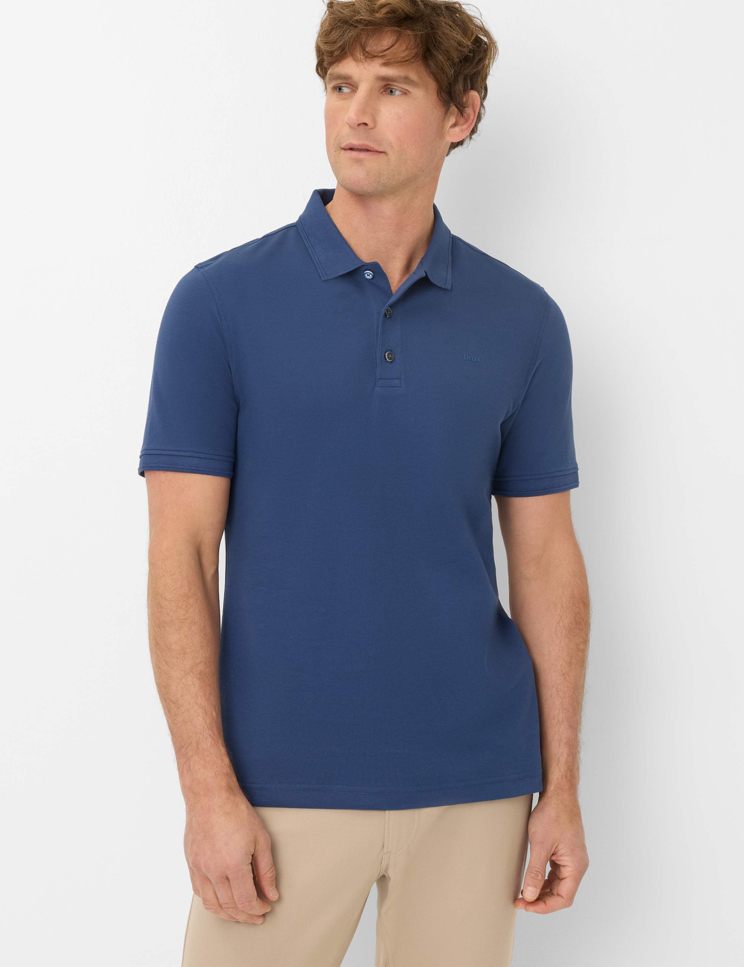 Brax Herren Polo Style PETE cove, Blau, Gr. 4XL