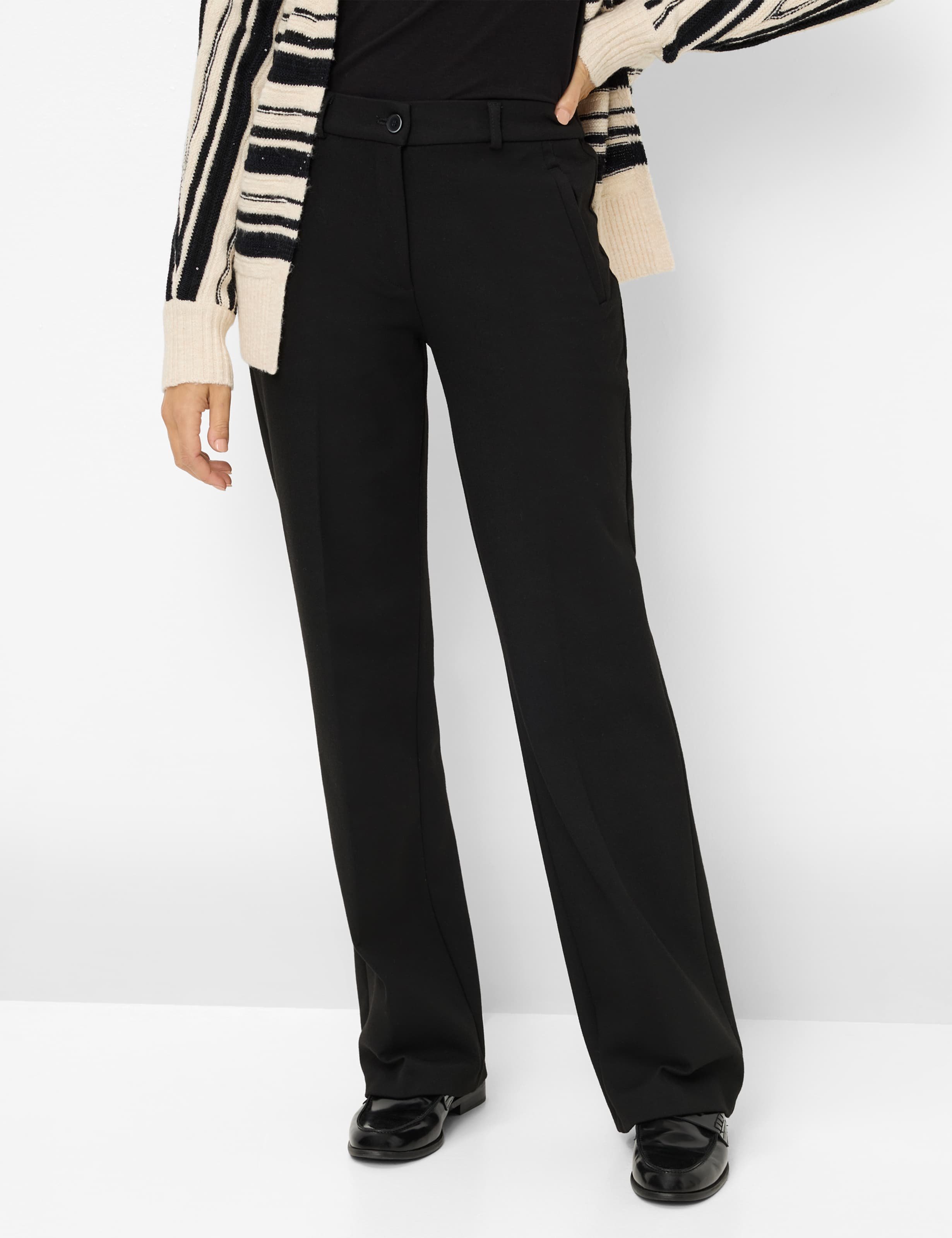 Raphaela by Brax Damen Marlenehose Style PEGGY FLARED BLACK, schwarz, Gr. 46