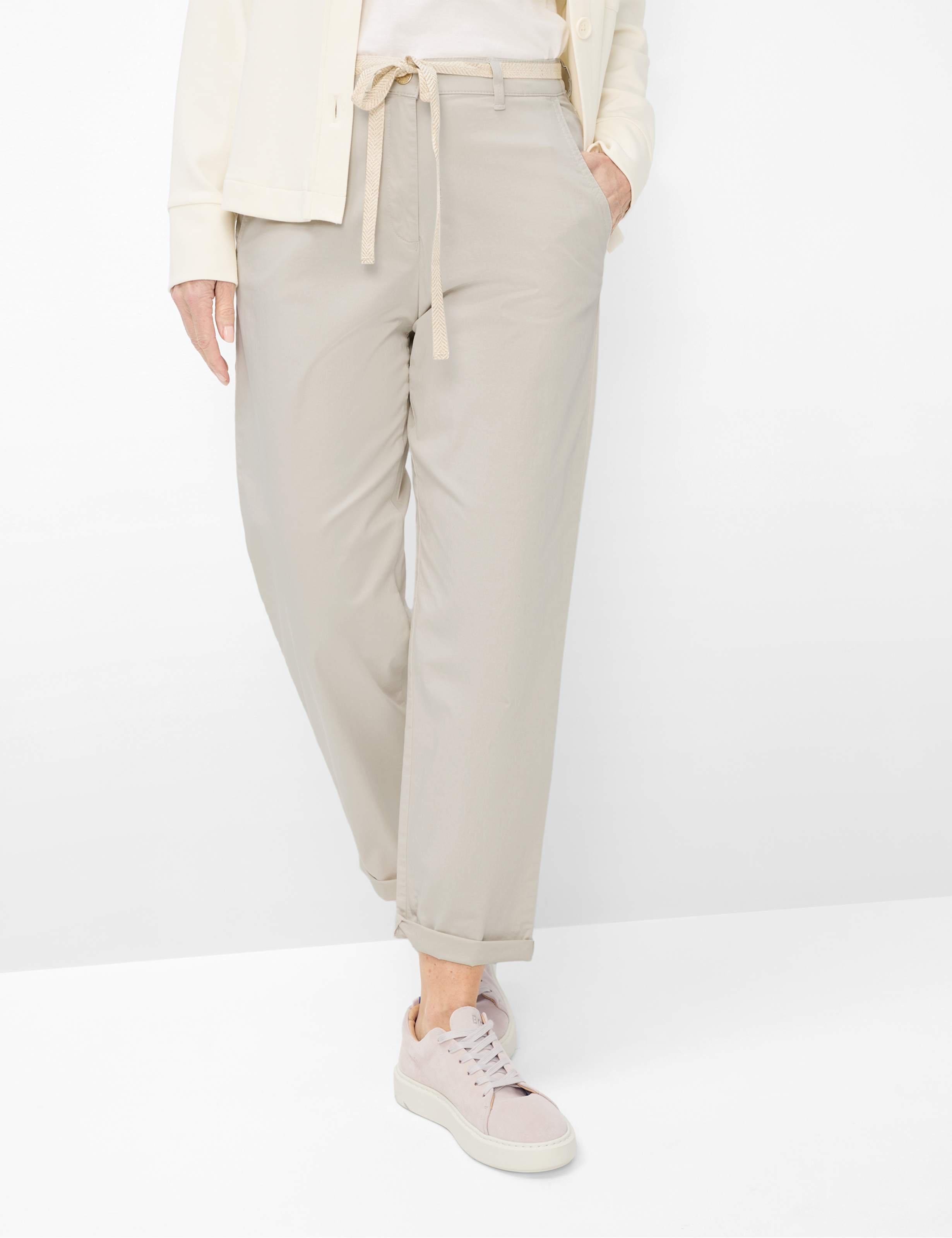Raphaela by Brax Damen Hose Style CARRIE LINEN, hellbeige, Gr. 50K