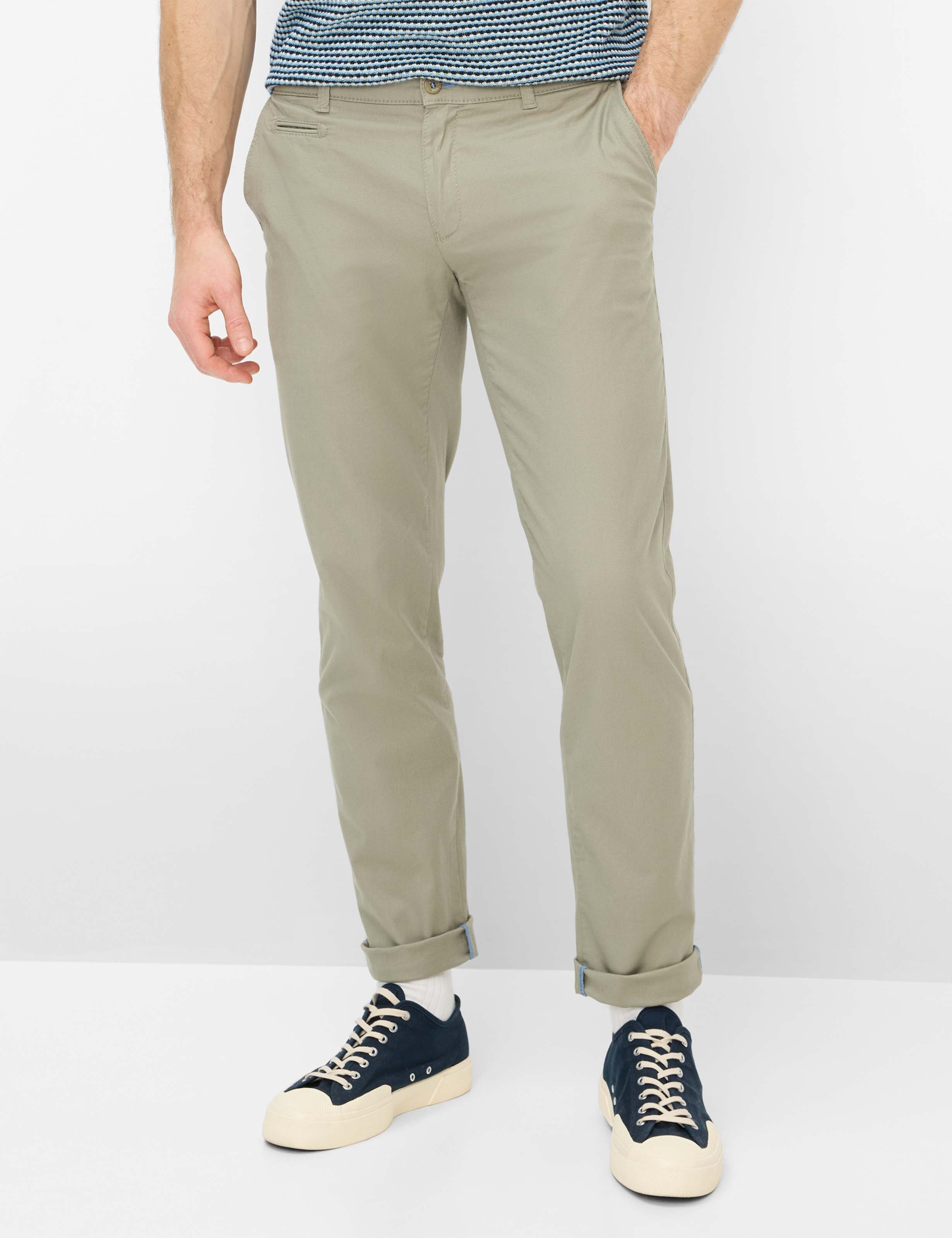 Brax Herren Chino Style FABIO IN JUNGLE, grün, Gr. 35/34