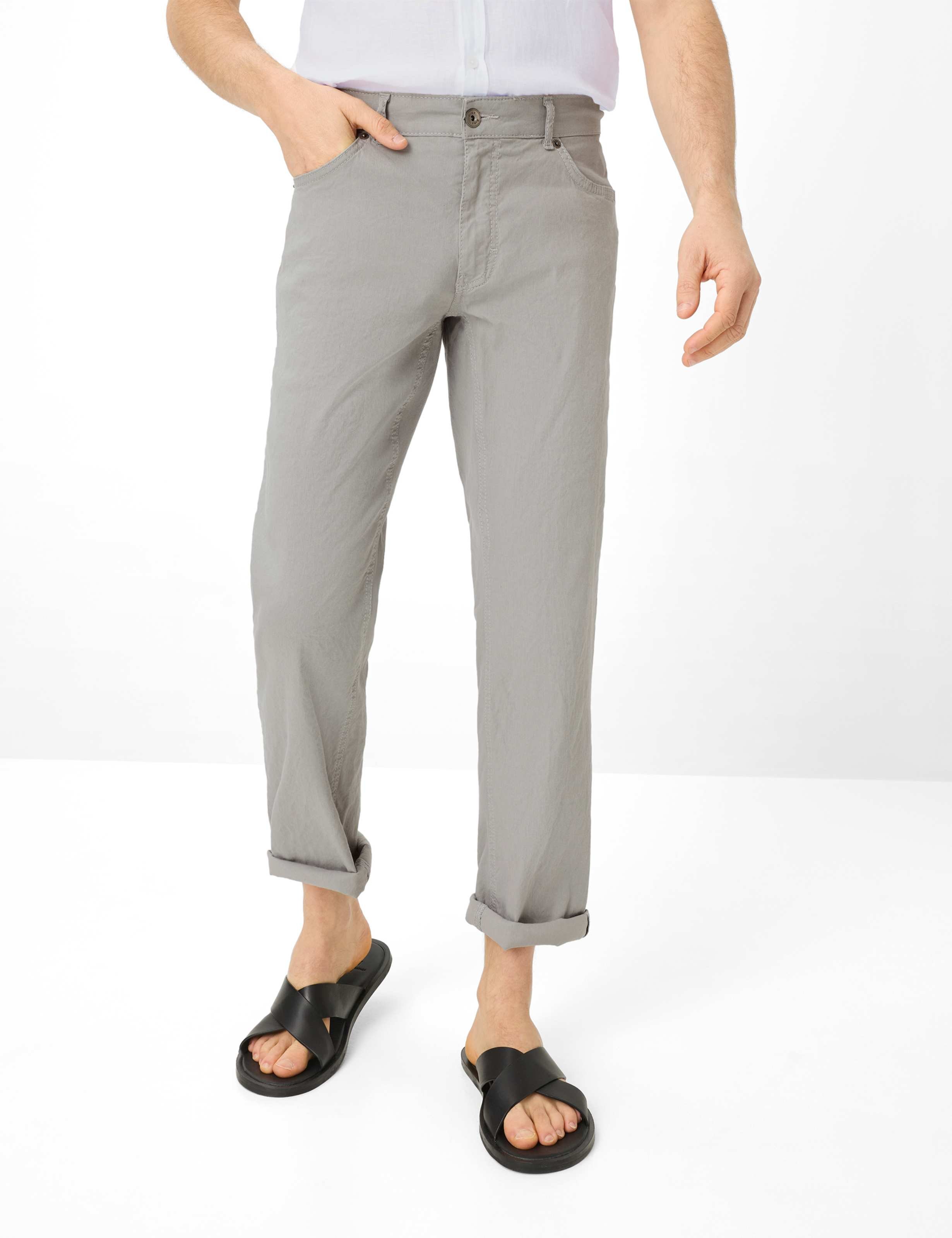 Brax Herren Hose Style COOPER PLATIN, hellgrau, Gr. 30/30