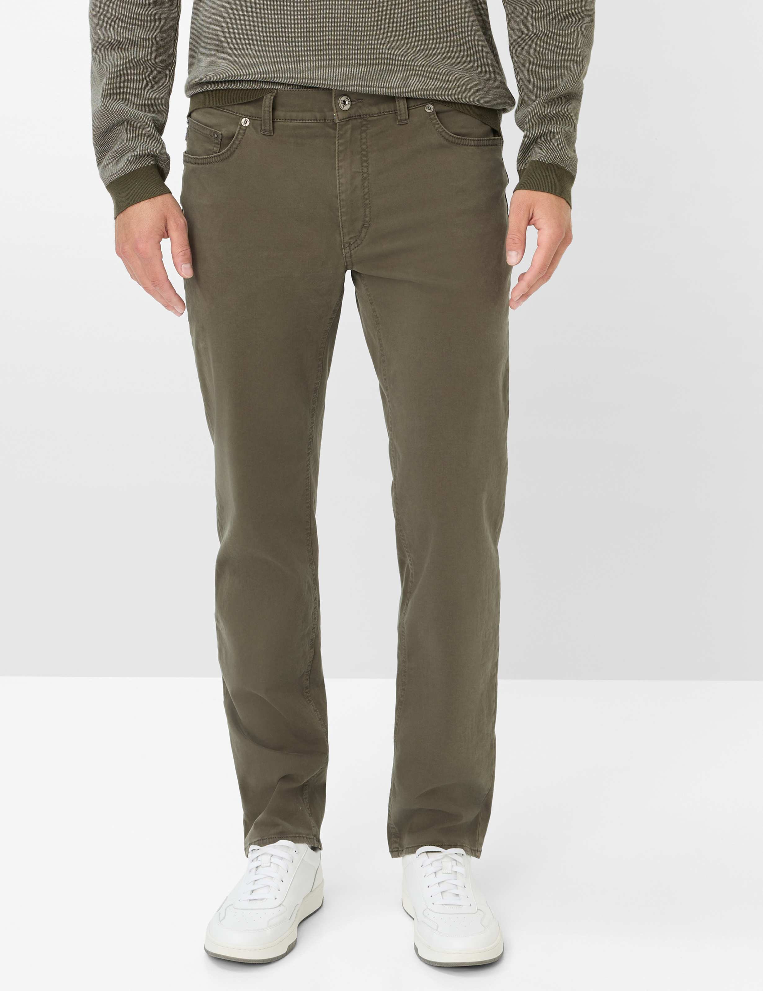 Brax Herren Five-Pocket-Hose Style COOPER OLIVE Grün Oliv, grün - oliv, Gr. 33/30