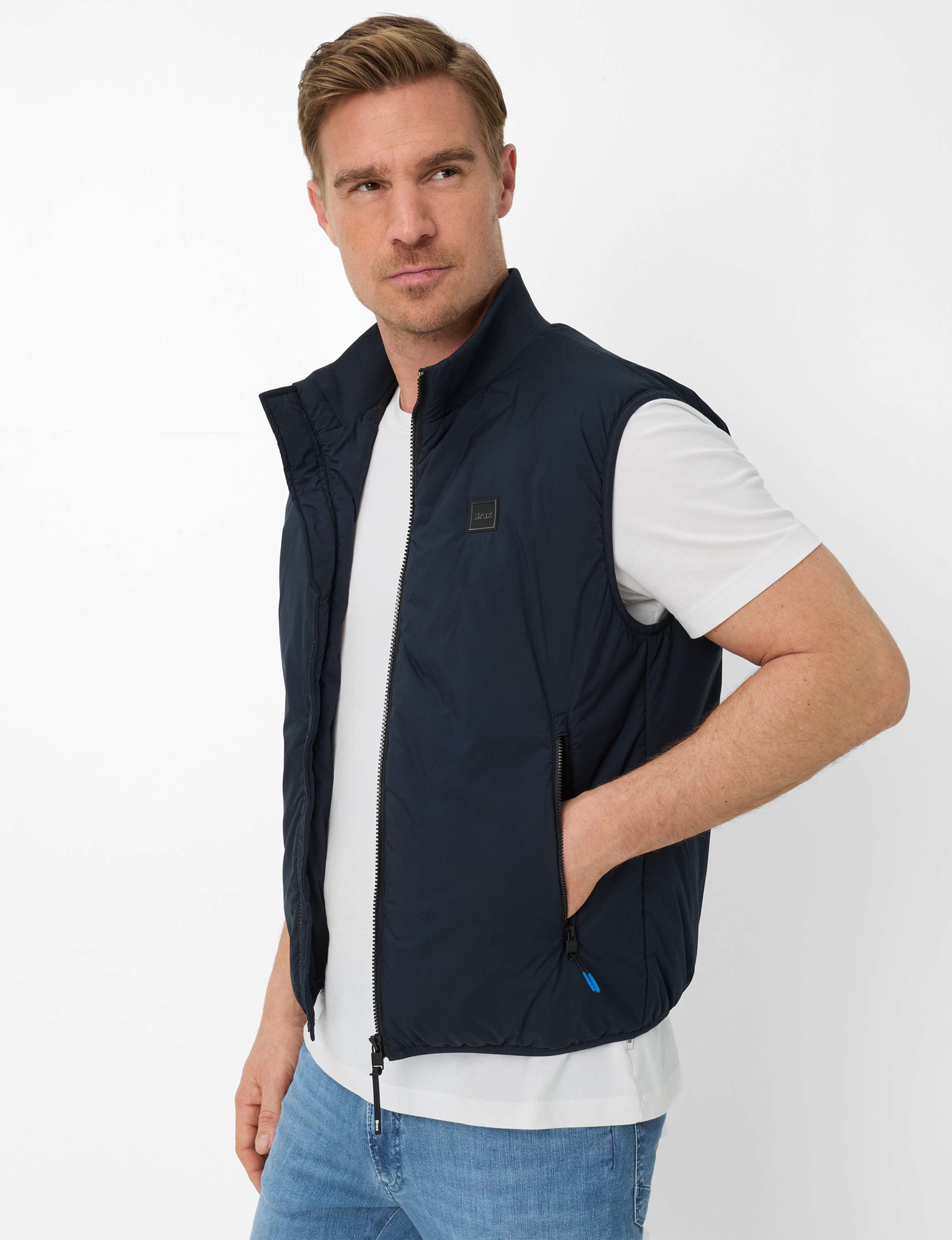 Brax Herren Weste Style LIAM navy, dunkelblau, Gr. XXL