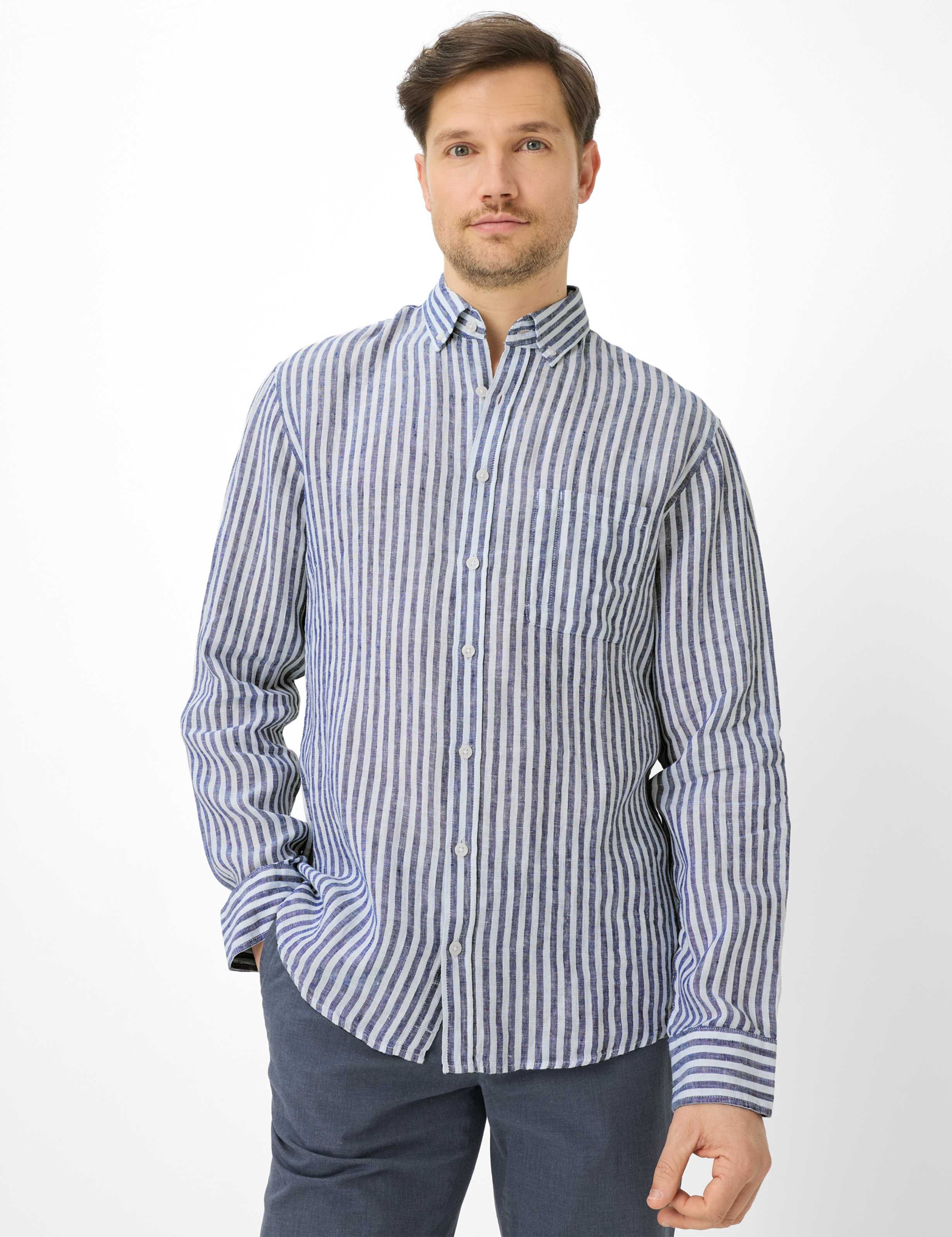 Brax Herren Hemd Style DANIEL marine, Blau, Gr. XXXL