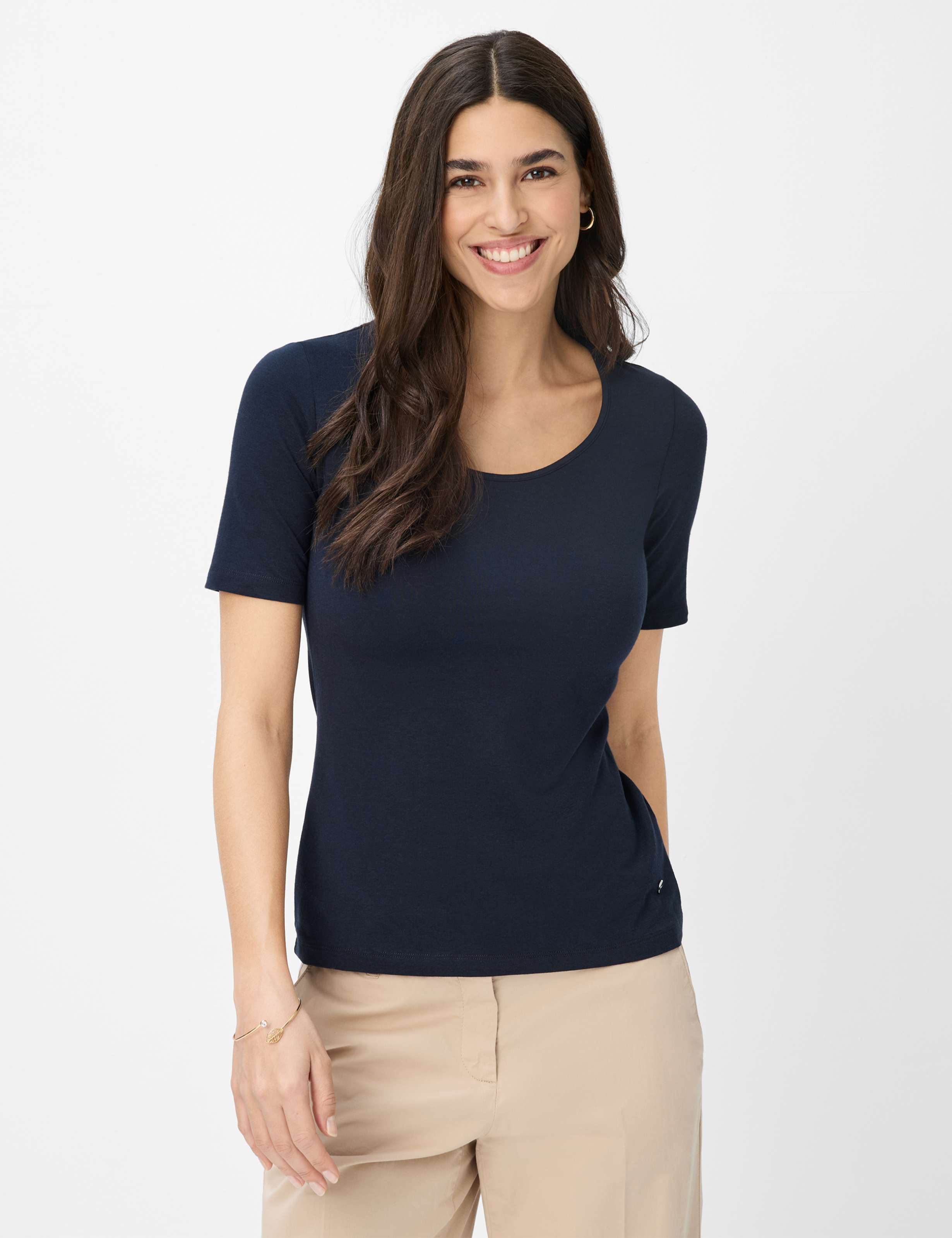 Brax Damen Shirt Style CORA navy, dunkelblau, Gr. 46