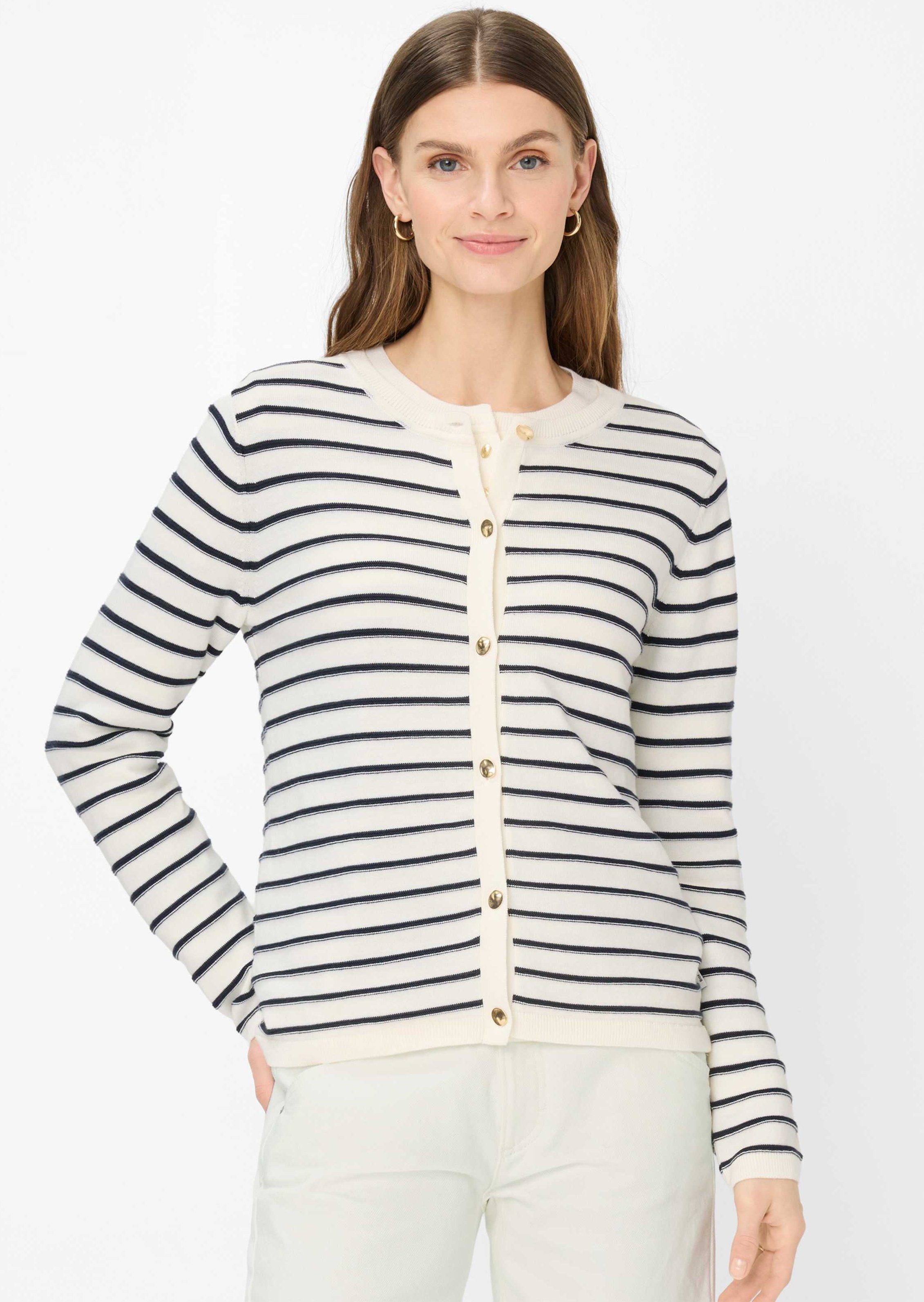 Brax Damen Strickjacke Style ANN navy, dunkelblau, Gr. 42