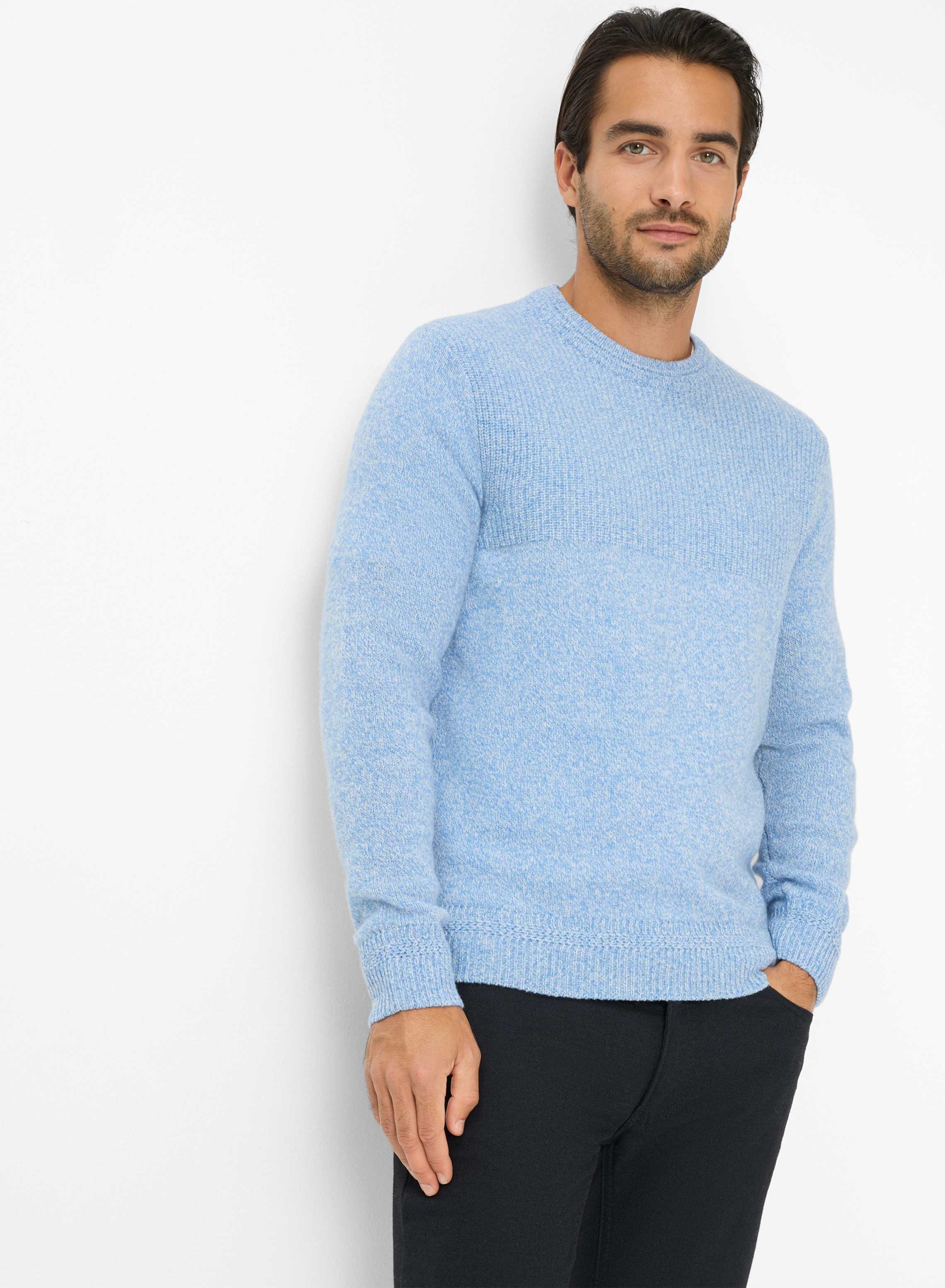 Thumbnail - Brax Herren Strickpullover Style RICK heaven, hellblau, Gr. L