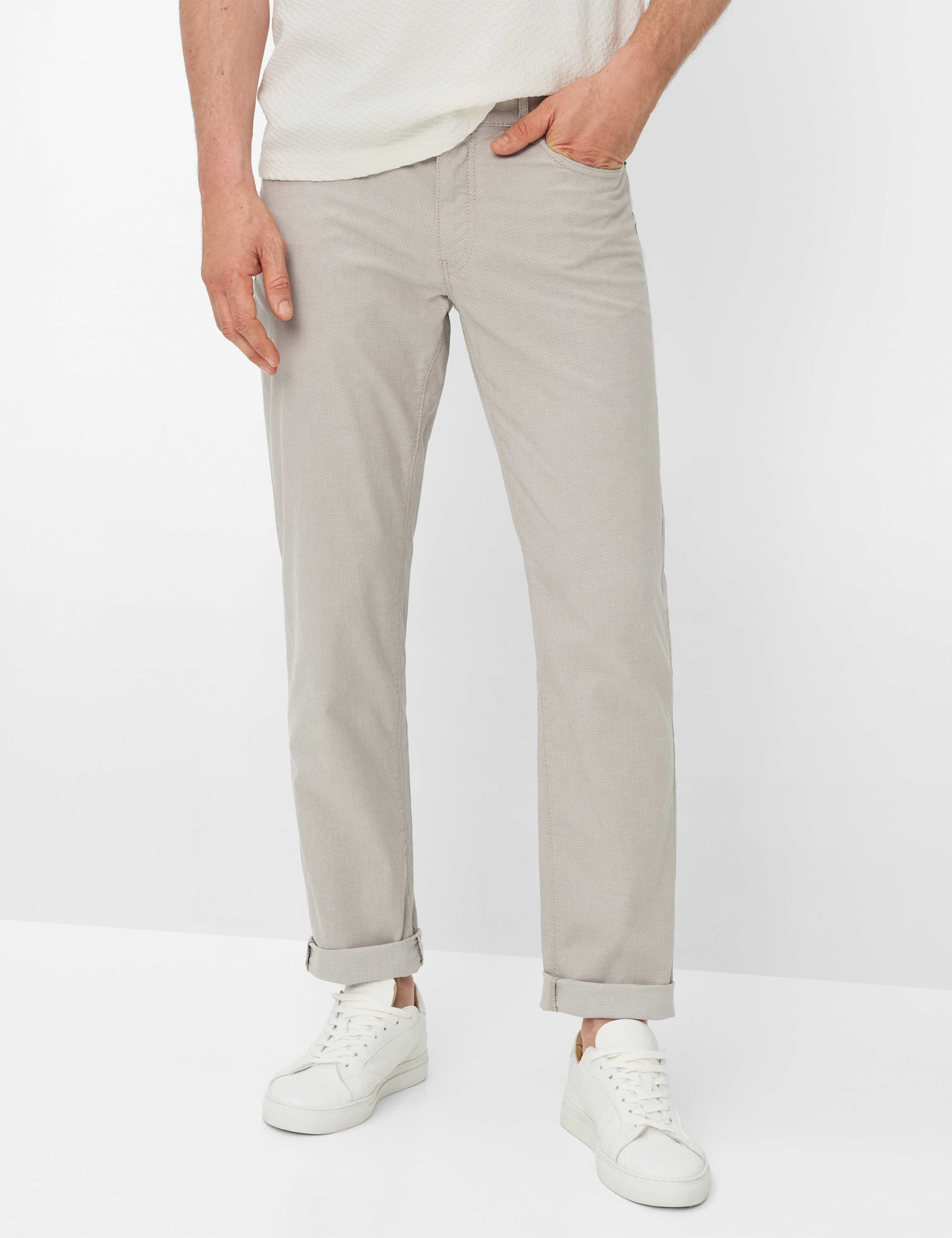 Brax Herren Five-Pocket-Hose Style CADIZ BEACH, hellbeige, Gr. 38/38