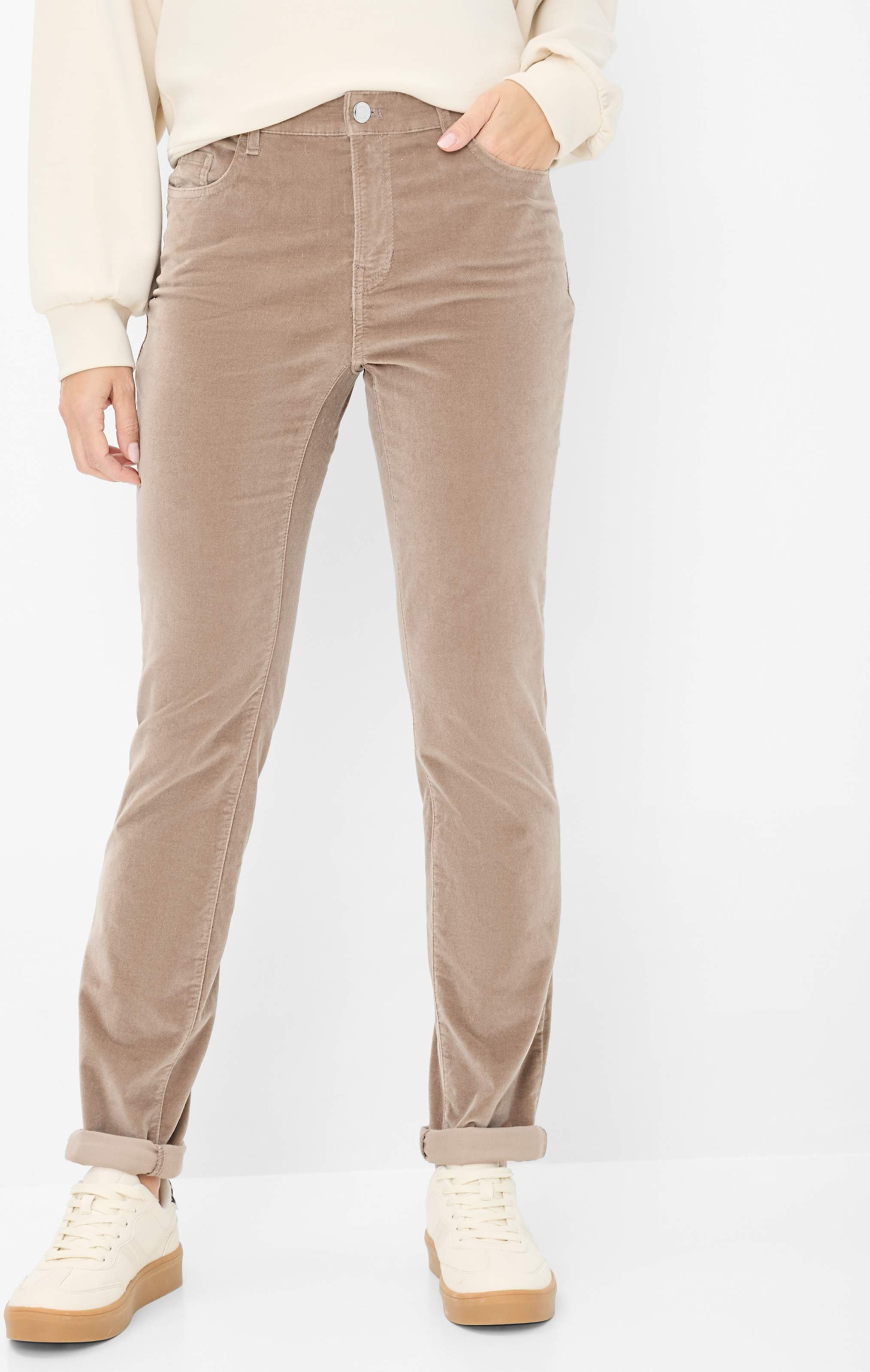 Thumbnail - Brax Damen Five-Pocket-Hose Style CAROLA LIGHT WALNUT, hellbraun, Gr. 46L