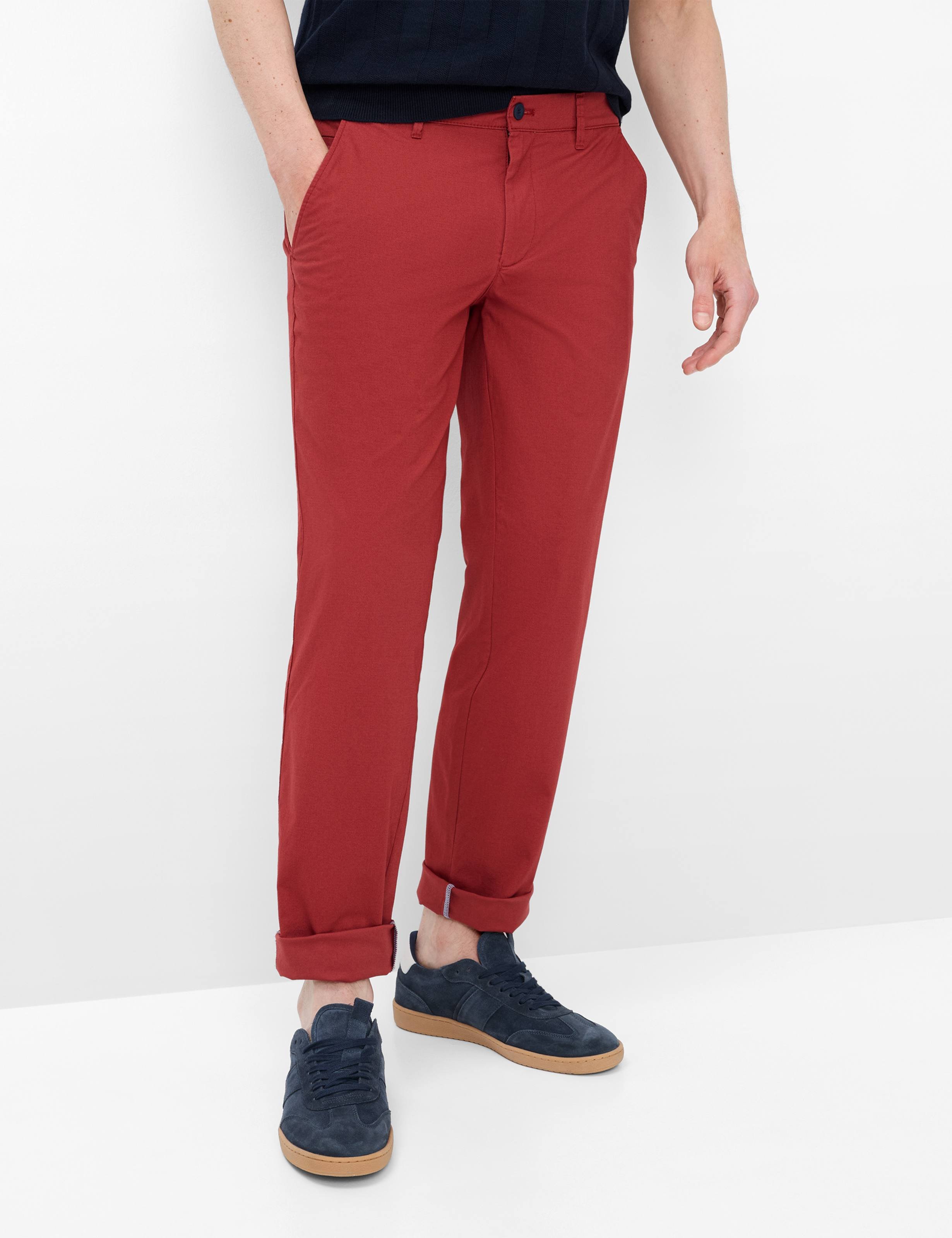 Eurex by Brax Herren Flatfronthose Style THILO RED, Rot, Gr. 28U