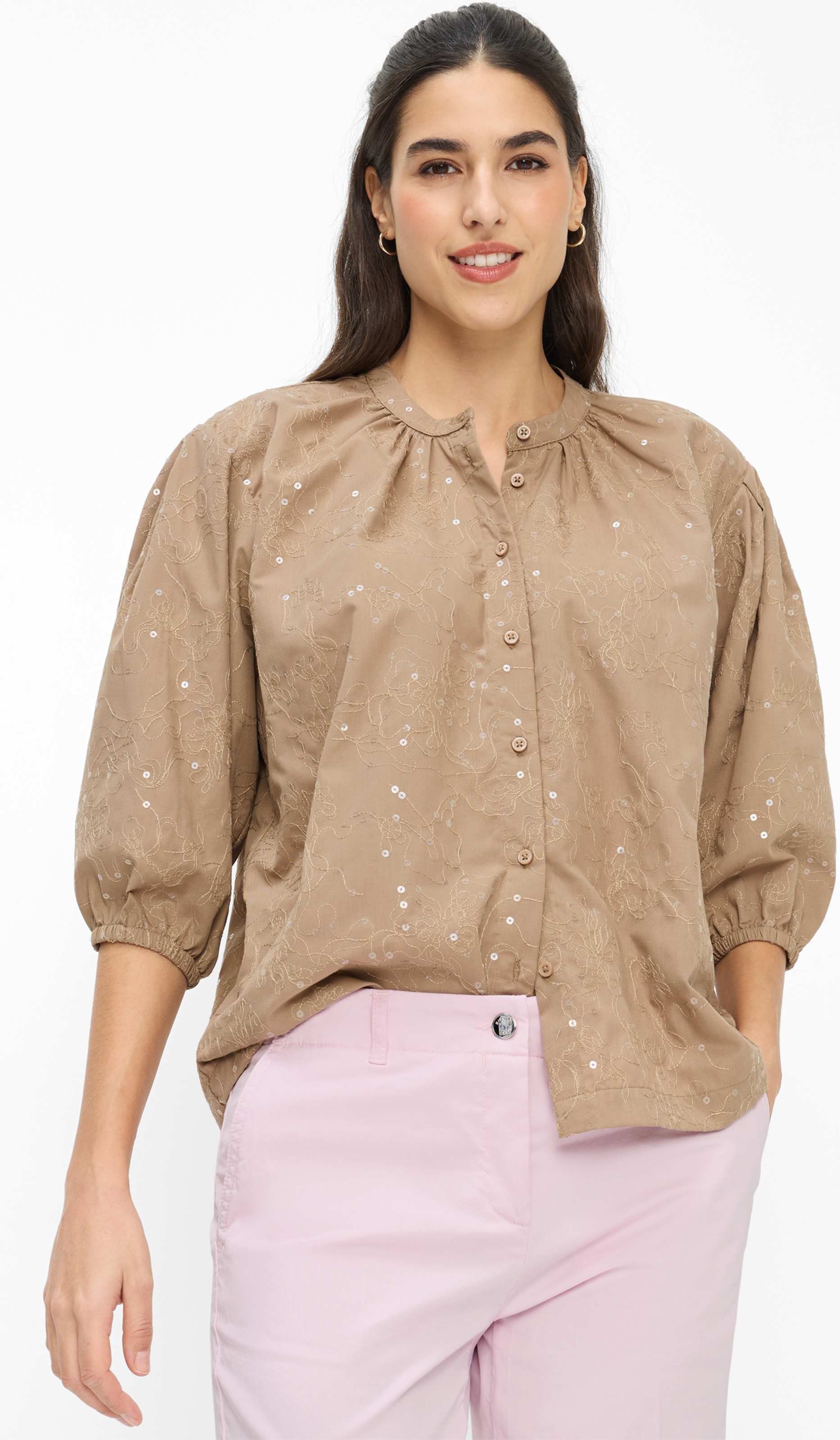 Thumbnail - Brax Damen Bluse Style VIV light mocha, braun, Gr. 44