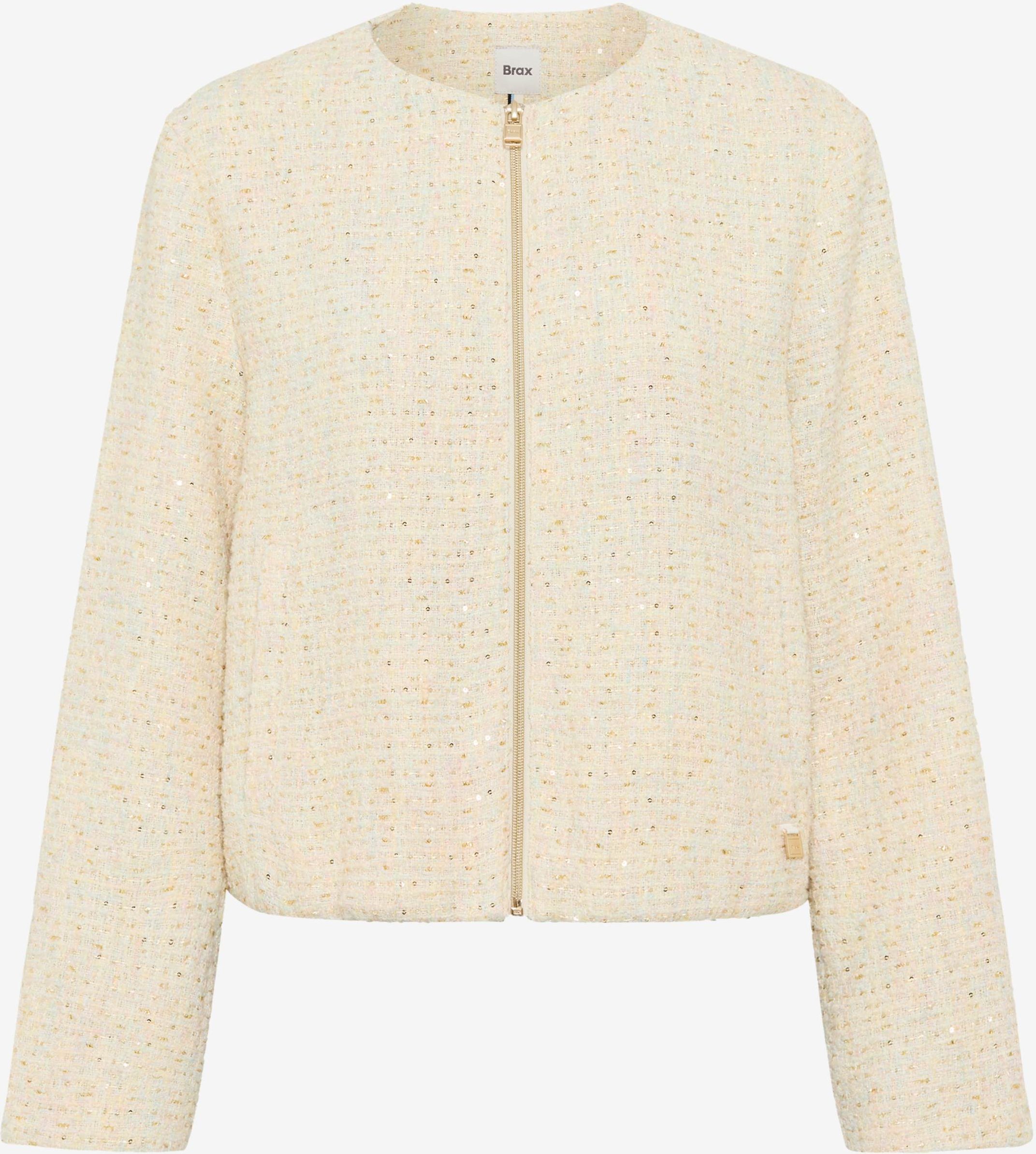 Brax Damen Jacke Style LYON soft ecru, cremeweiß, Gr. 46