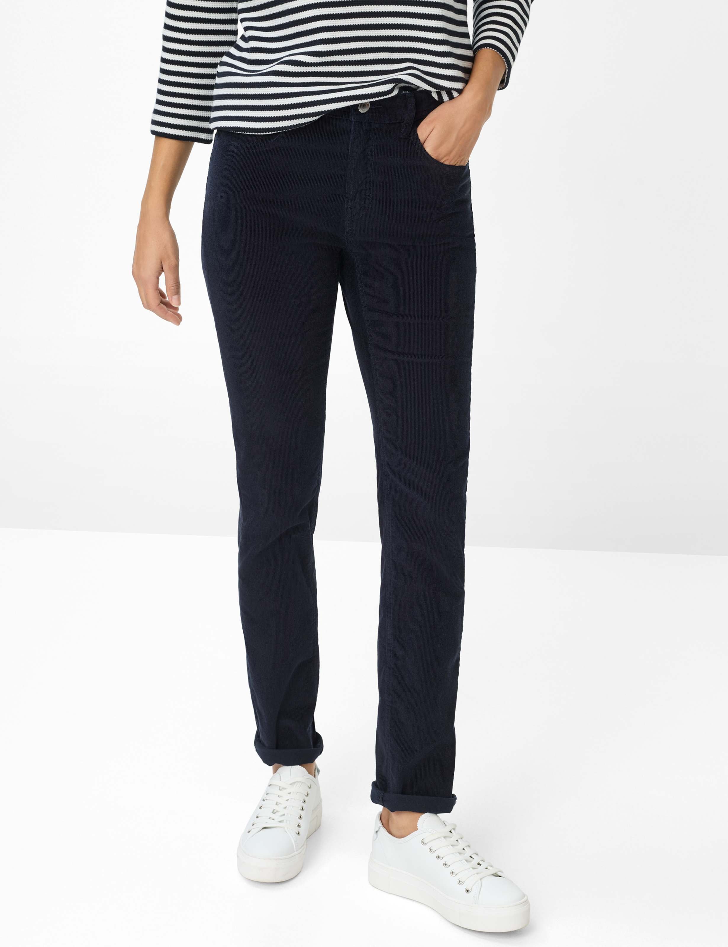 Thumbnail - Brax Damen Cordhose Style MARY NAVY, dunkelblau, Gr. 44L