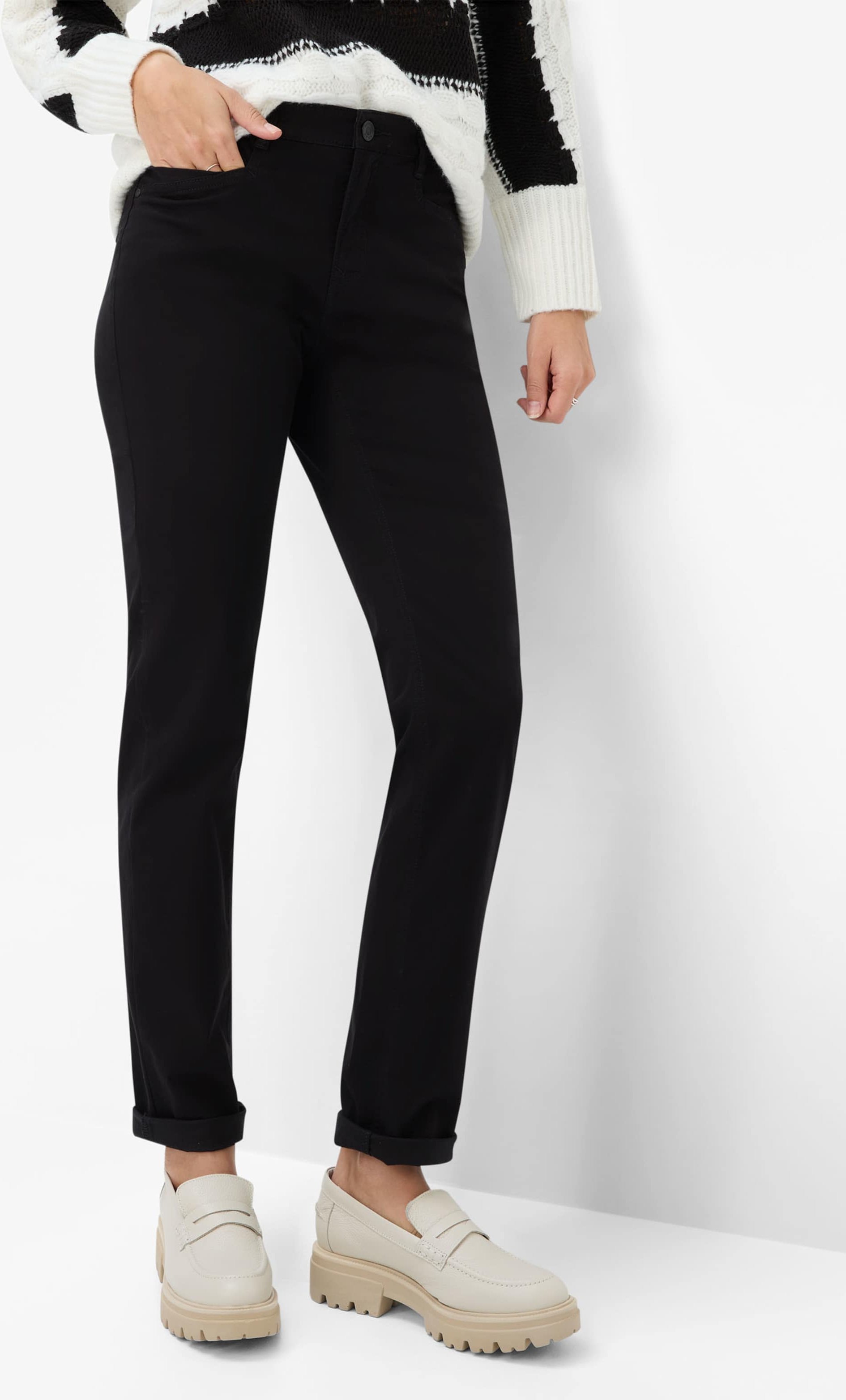 Brax Damen Five-Pocket-Hose Style CAROLA, schwarz, Gr. 44K