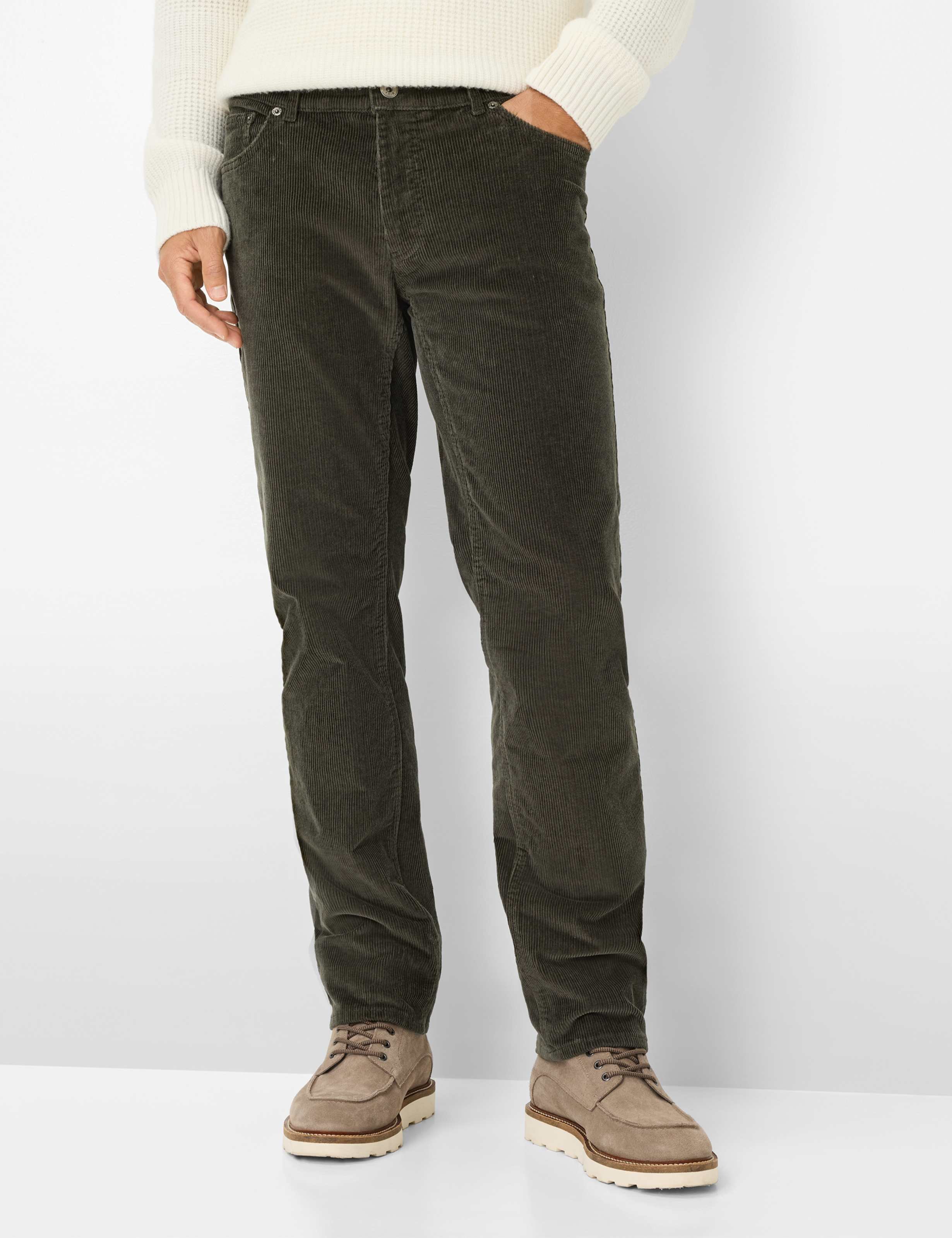 Brax Herren Five-Pocket-Hose Style COOPER OLIVE Grün Oliv, grün - oliv, Gr. 44/36