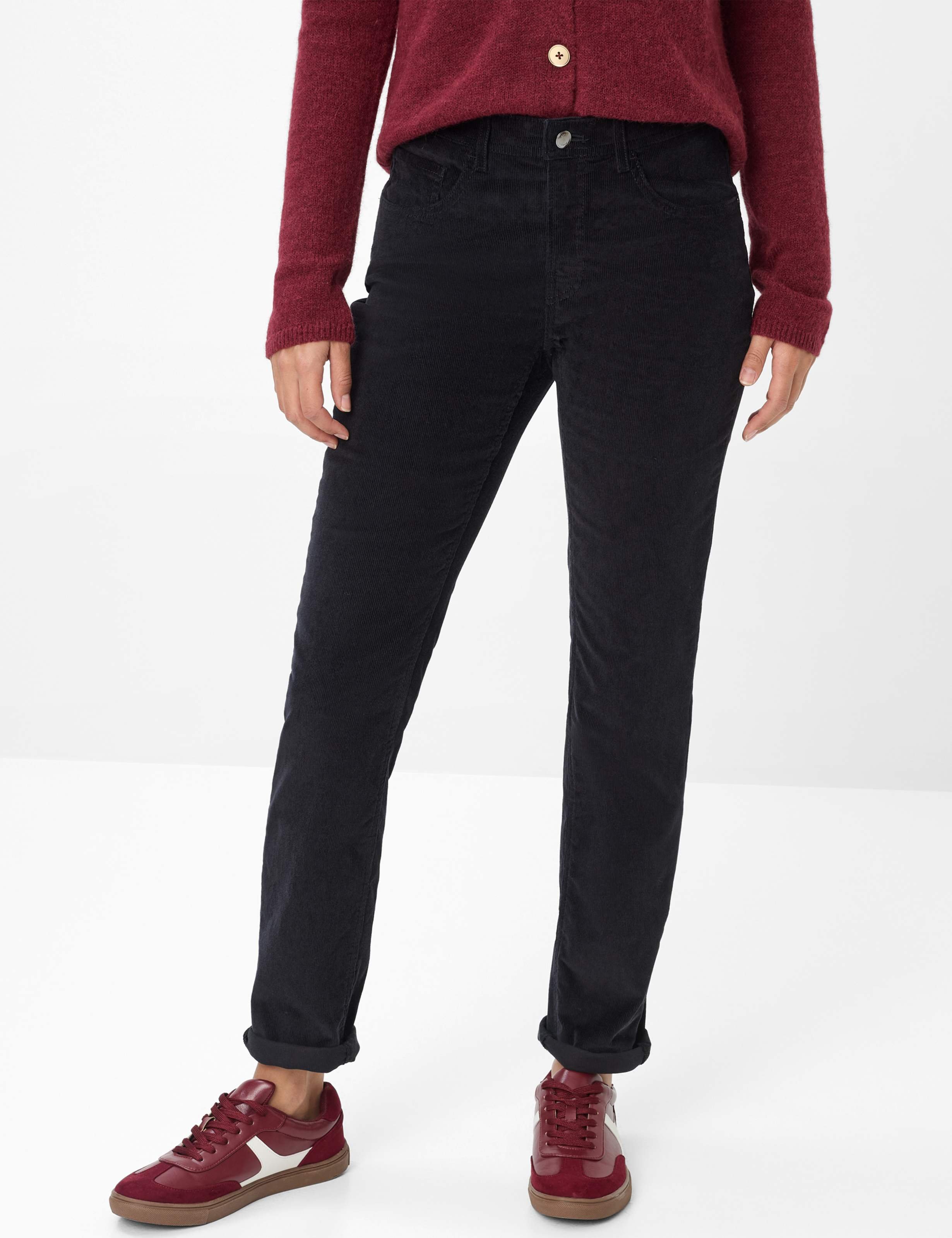 Thumbnail - Brax Damen Cordhose Style CAROLA BLACK, schwarz, Gr. 38K