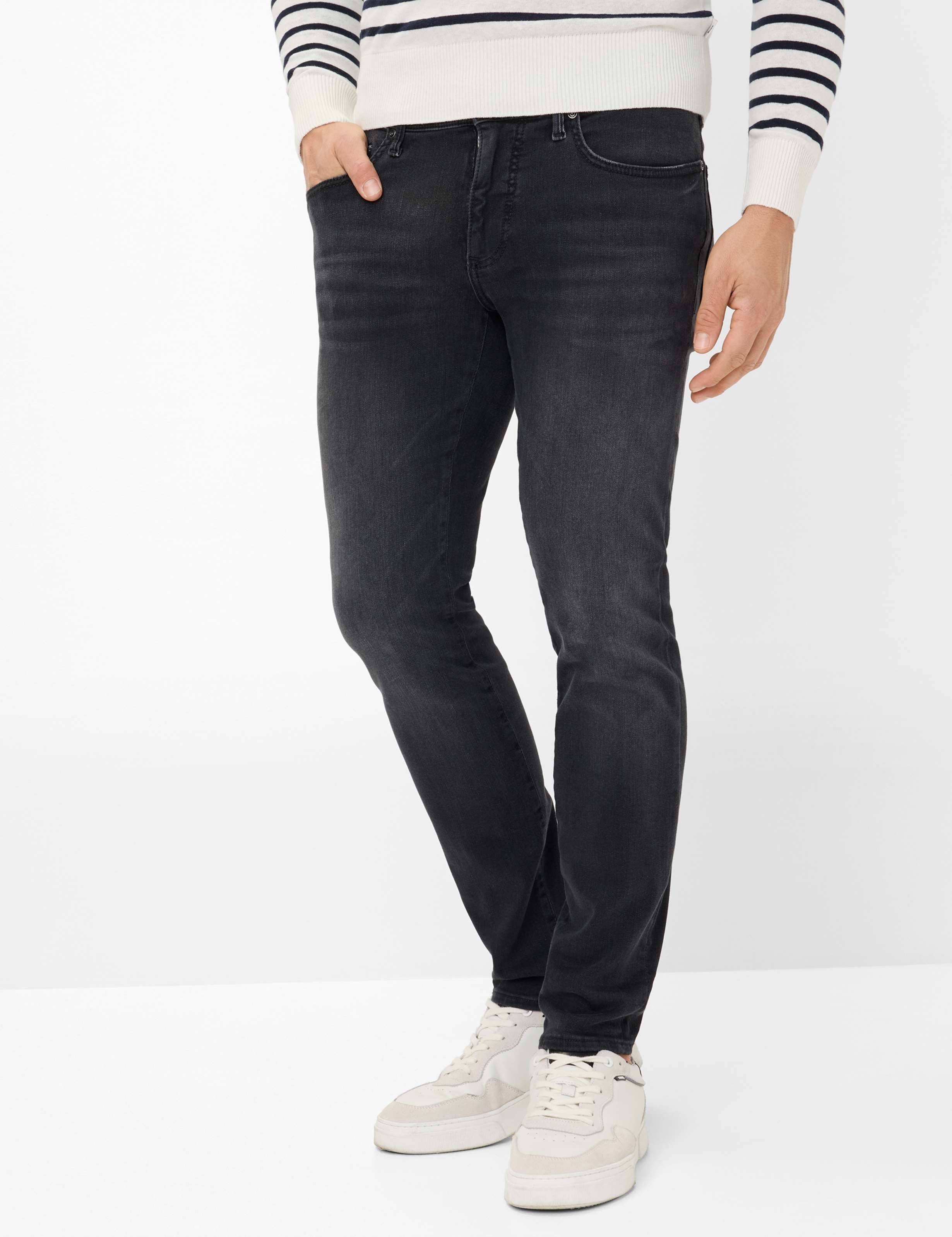 Brax Herren Five-Pocket-Hose Style CHRIS ANTHRA USED, denim dunkelgrau, Gr. 36/30