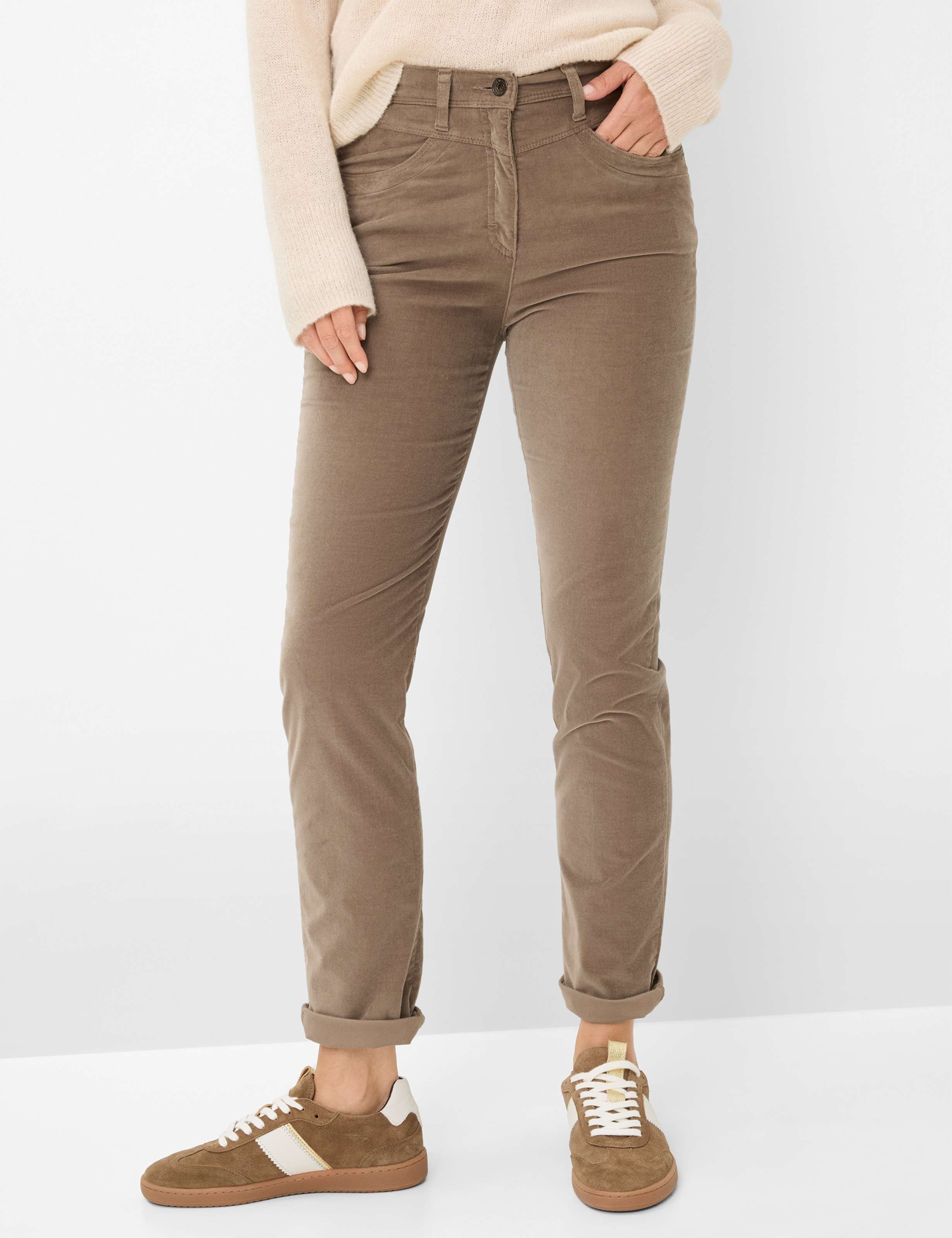 Thumbnail - Raphaela by Brax Damen Cordhose Style LAURA NEW TAUPE, hellbraun, Gr. 40