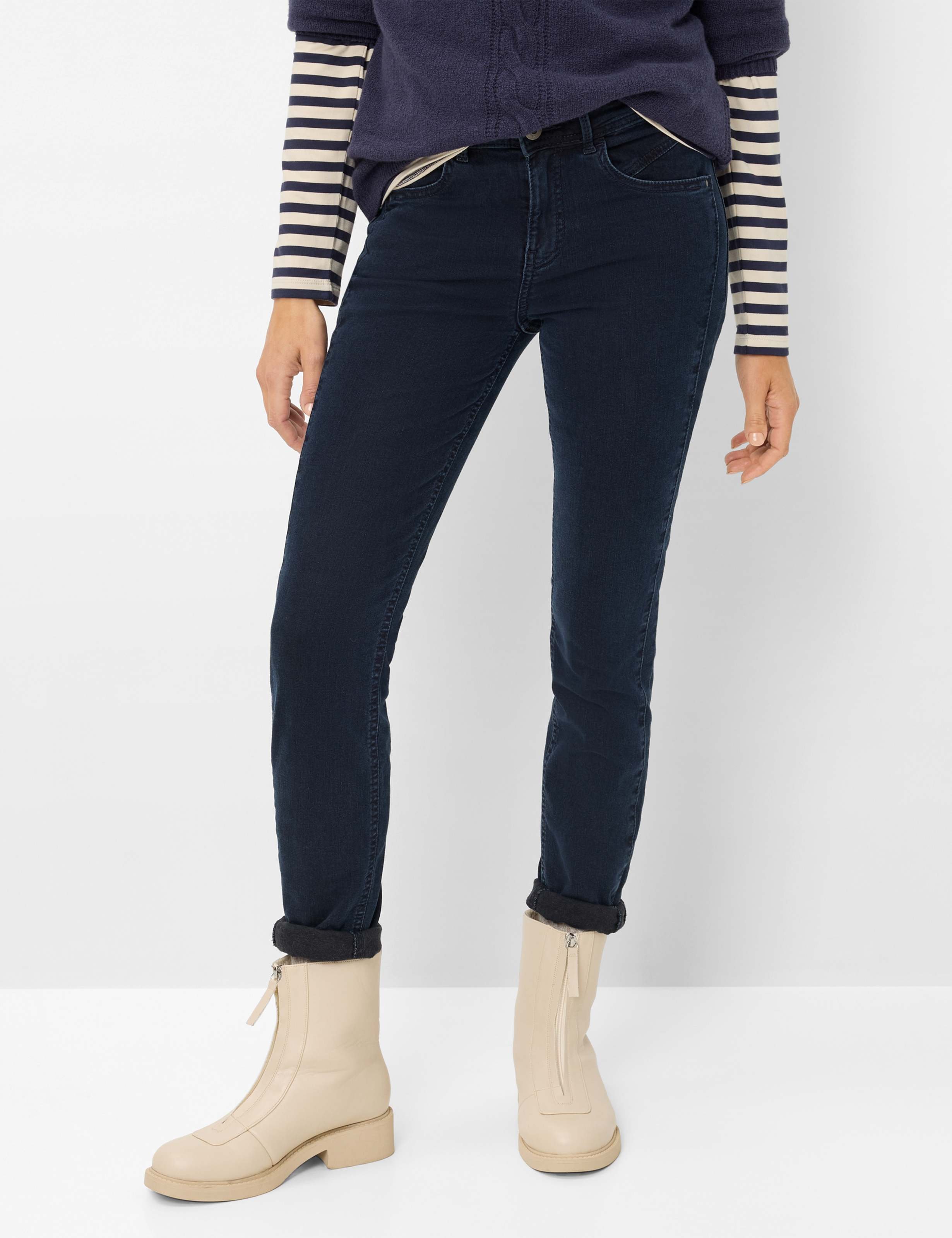 Brax Damen Röhrenjeans Style SHAKIRA CLEAN DARK BLUE, denim dunkelblau, Gr. 36